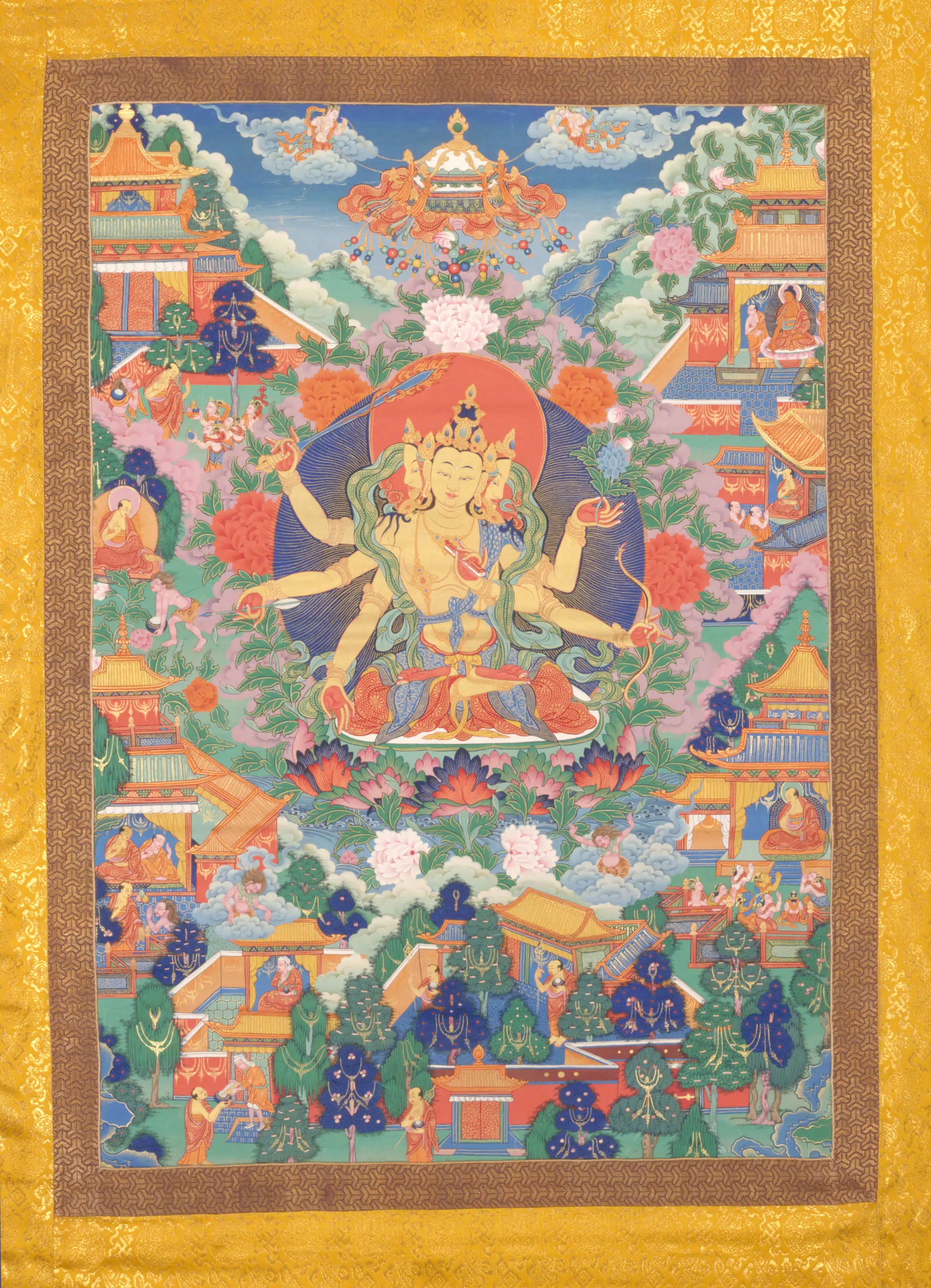 清代【清人】《文殊菩萨像轴-7》 第1张