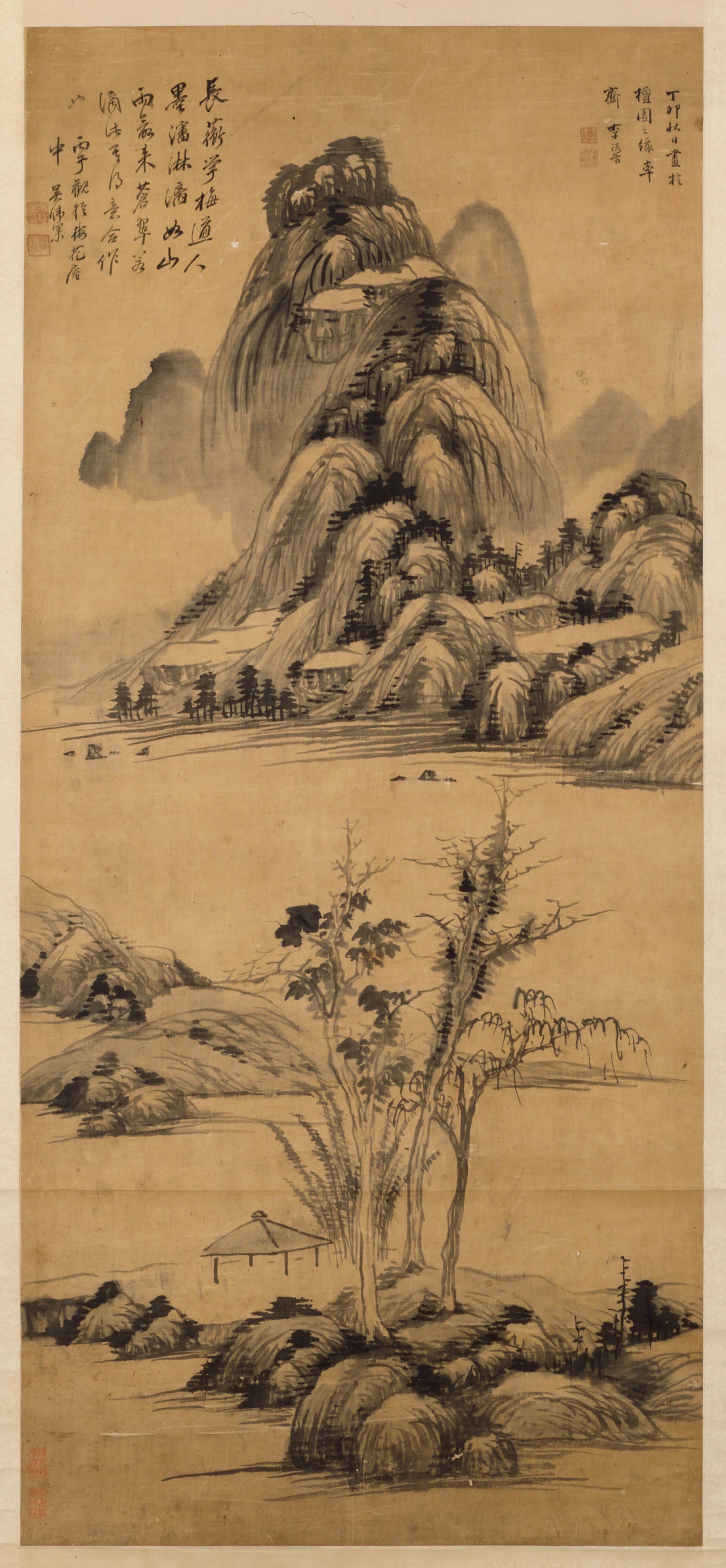 明朝【李流芳】《山水图轴》