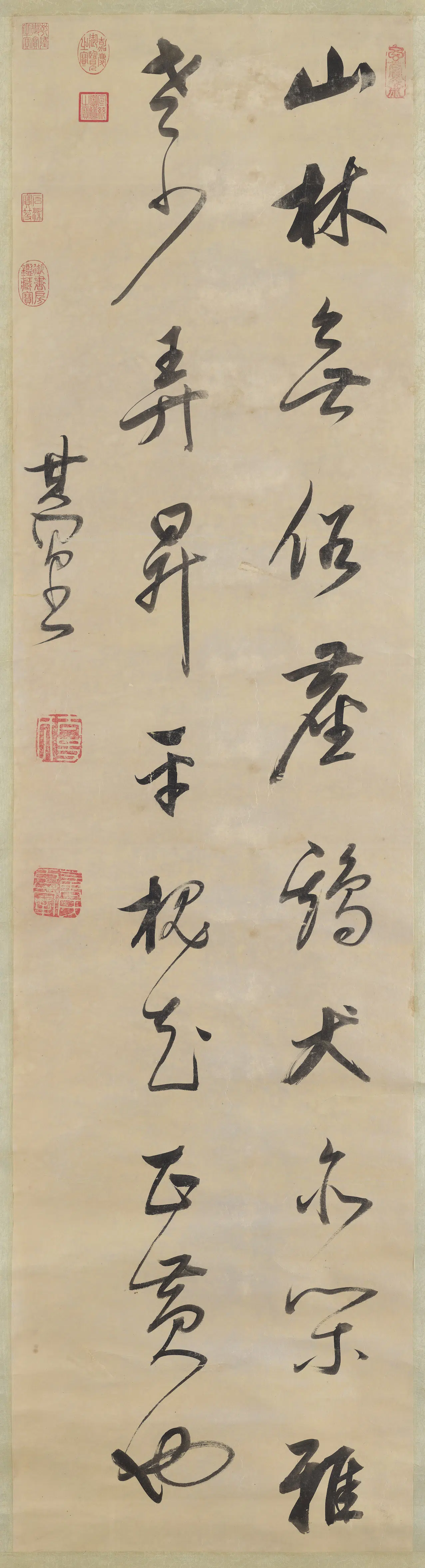 明代【董其昌】《书五言绝句图轴-2》