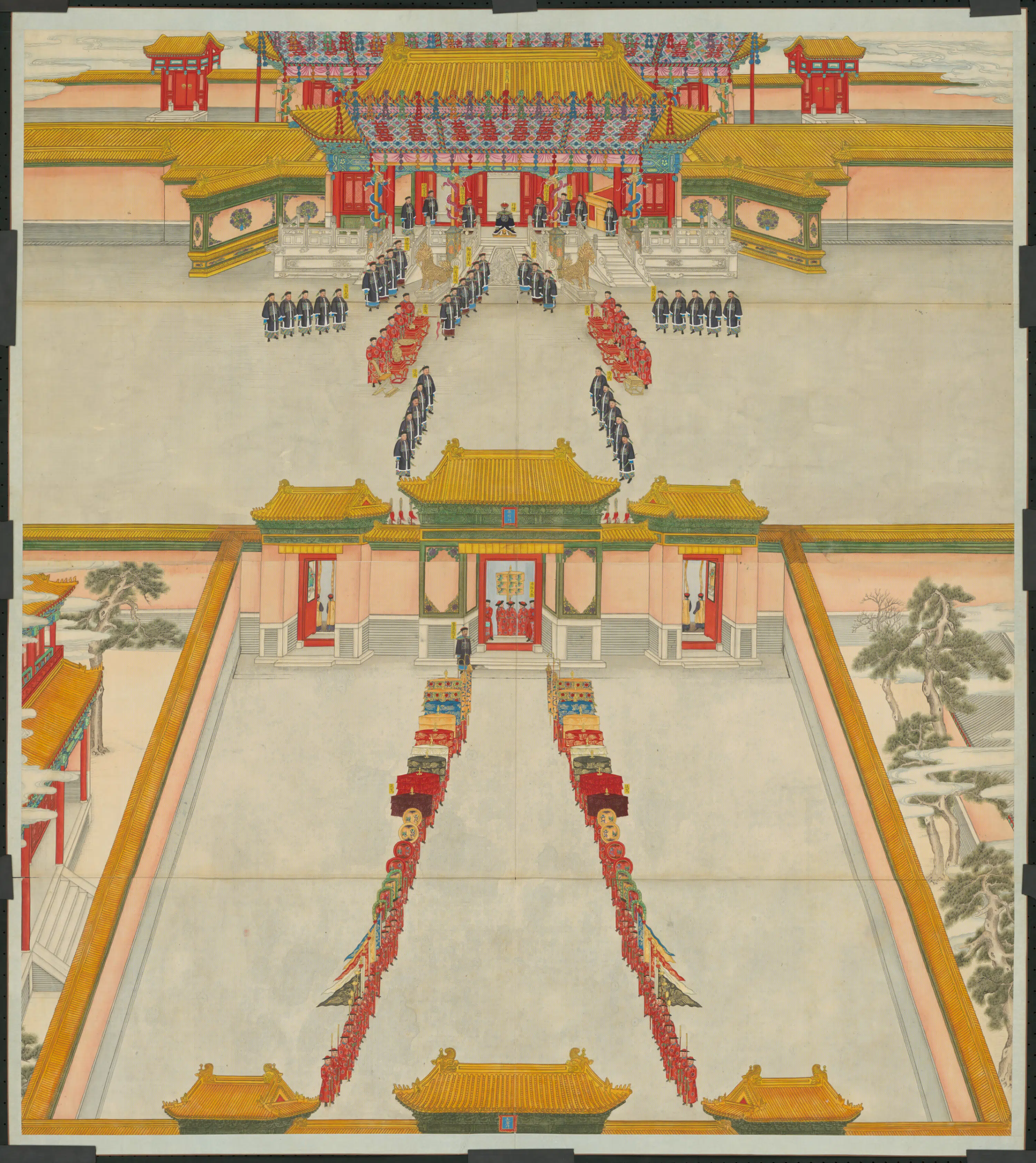 清代【庆宽】《画载湉大婚典礼全图册-3》