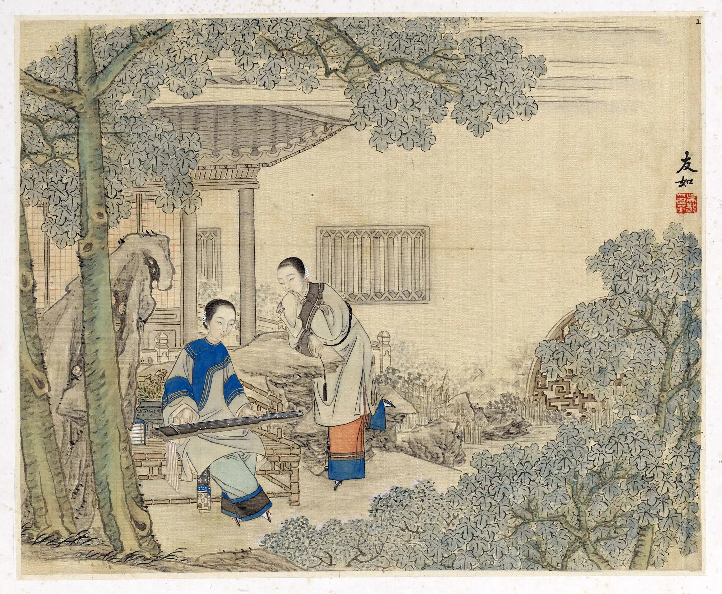 清代【吴嘉猷】《仕女册》 第12张