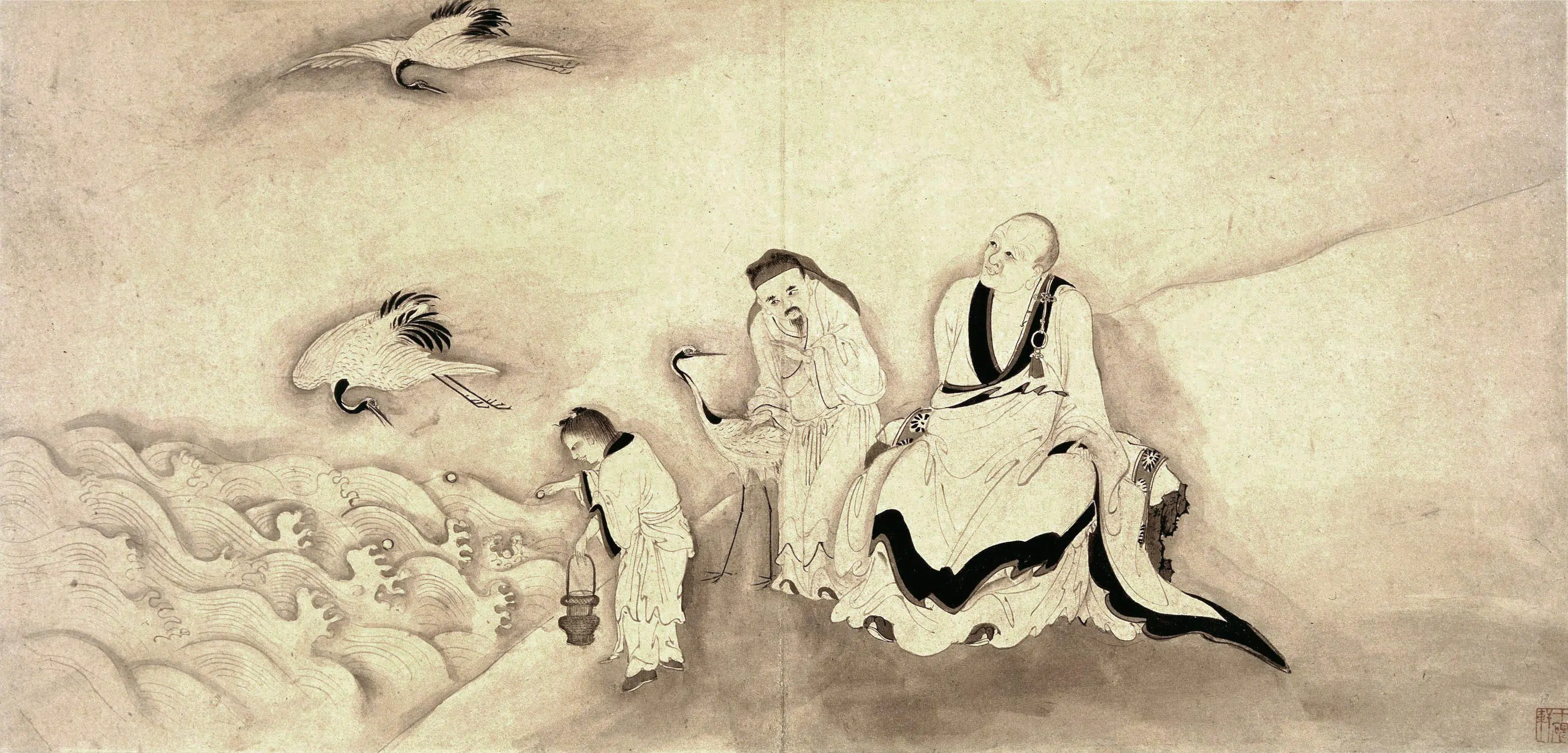 明朝【李麟】《十六罗汉图册(十六开)》 第6张 明朝【李麟】《十六罗汉图册(十六开)》 第6张