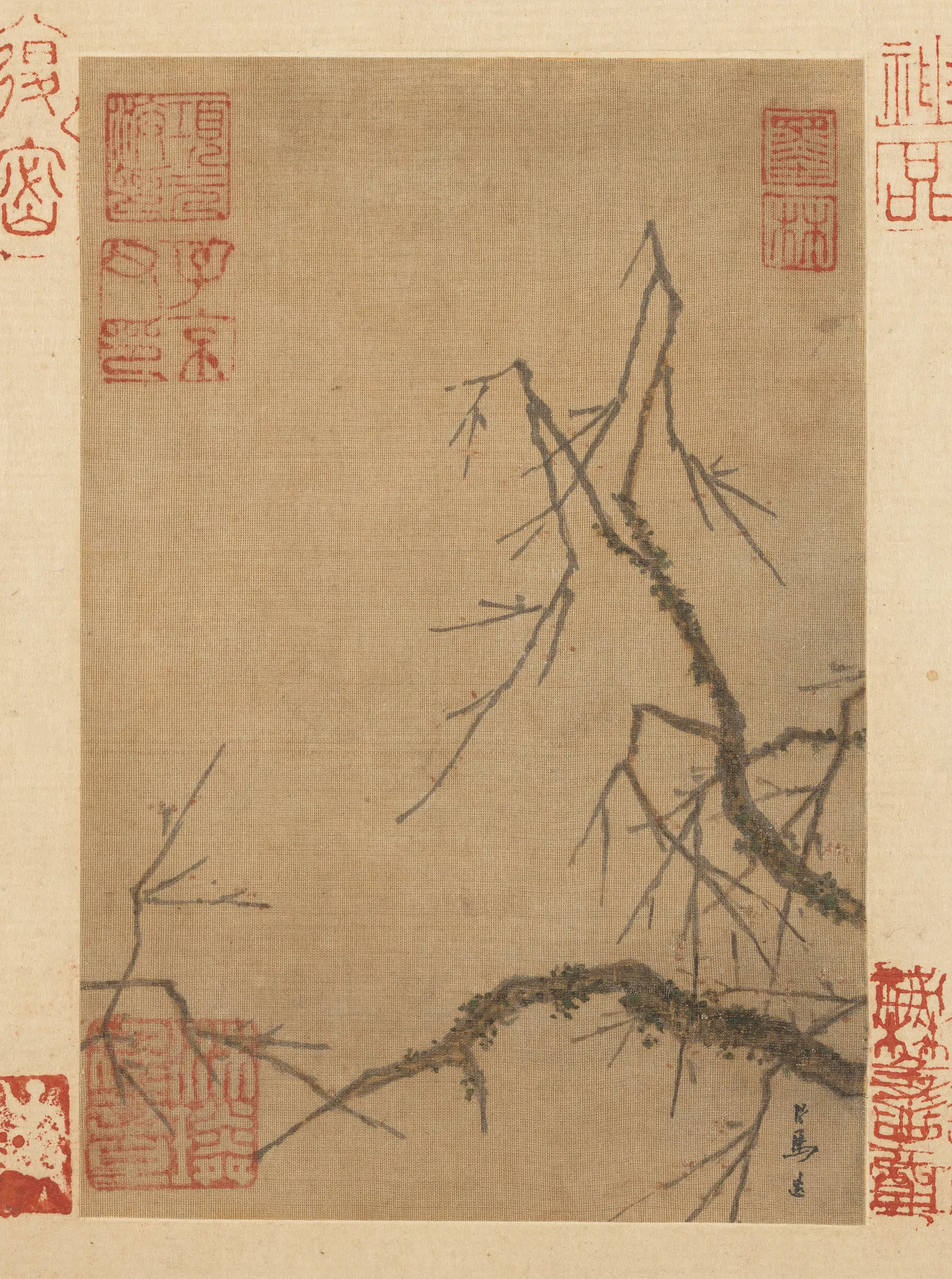 南宋【马远】《小品册-苔枝轻雾》