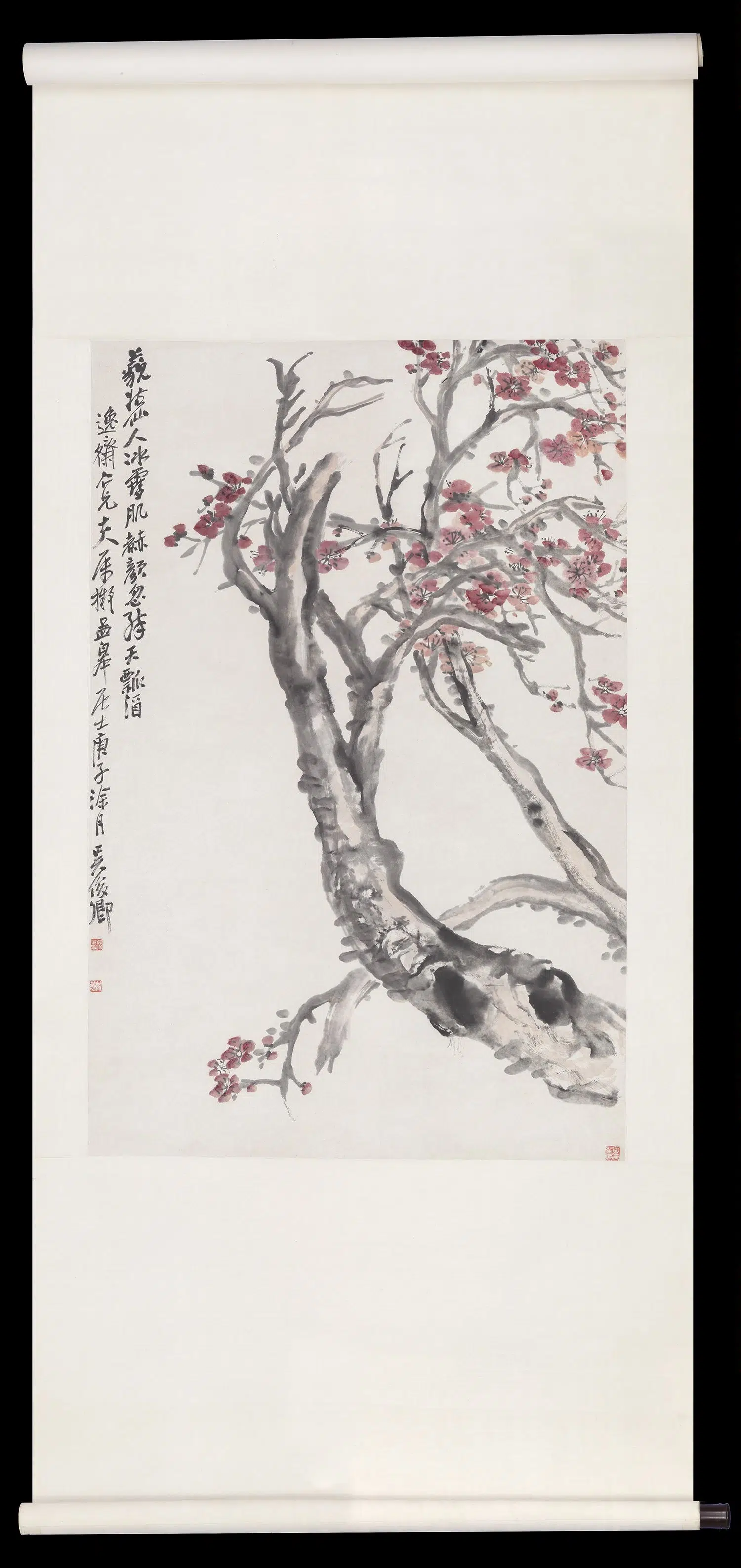 清朝【吴昌硕】《红梅中堂》 第1张