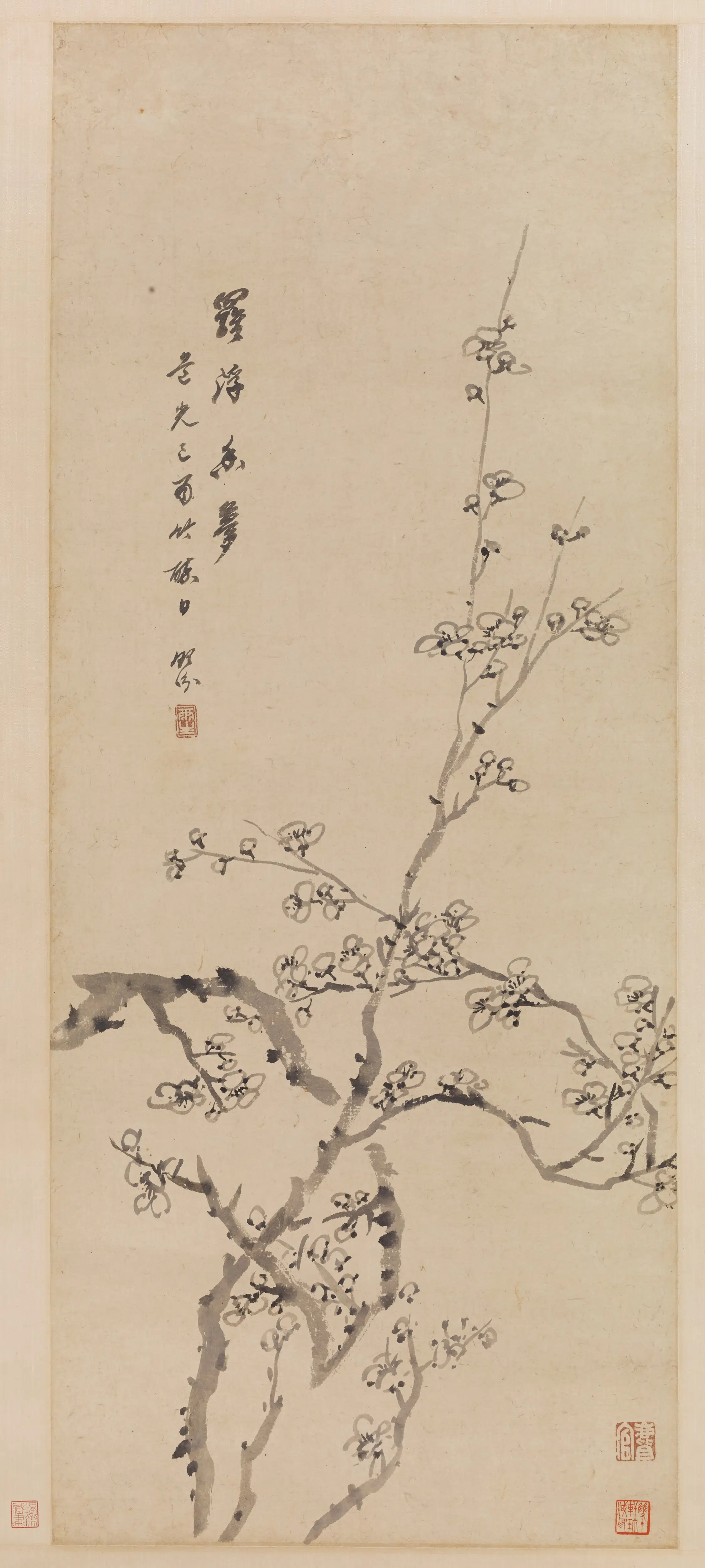 清代【汤贻汾】《罗浮香梦图轴》