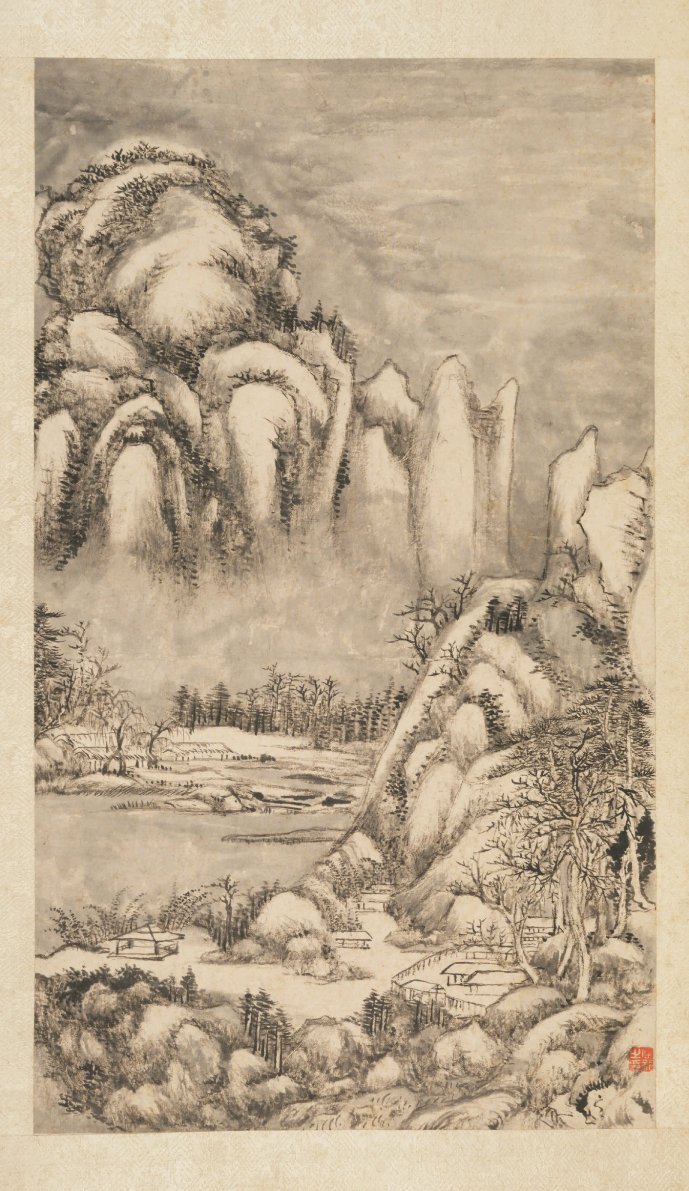 清代【王原祁】《山水册-1(12开)》 第9张 清代【王原祁】《山水册-1(12开)》 第9张