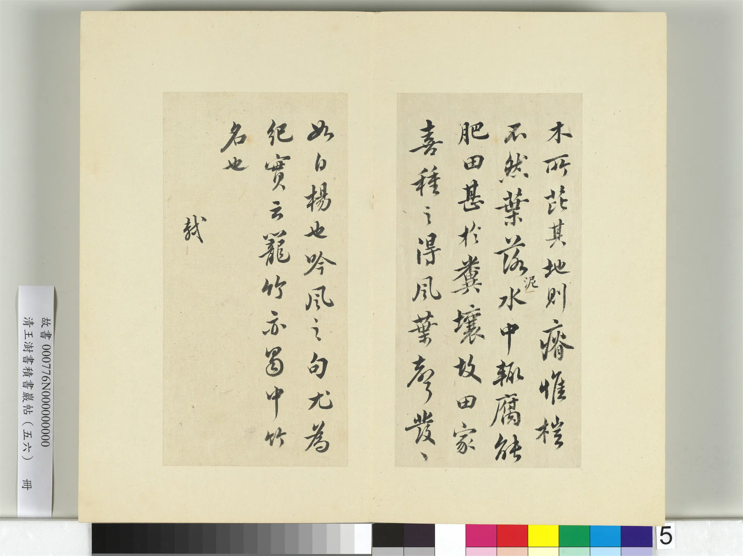 清代【王澍】《书积书岩帖（五十六）册-临苏轼桤木帖》 第2张
