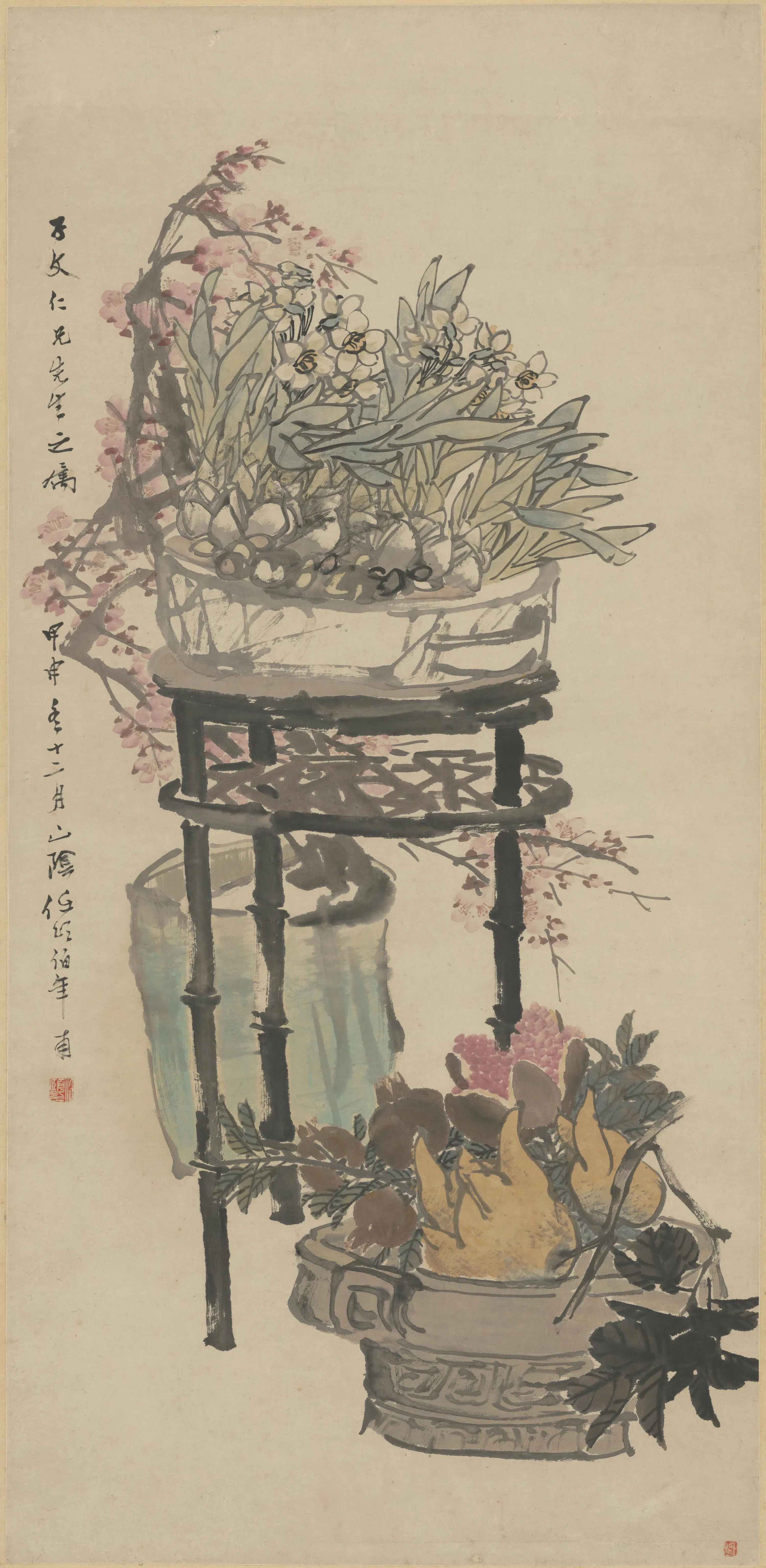 清代【任伯年】《岁朝图》