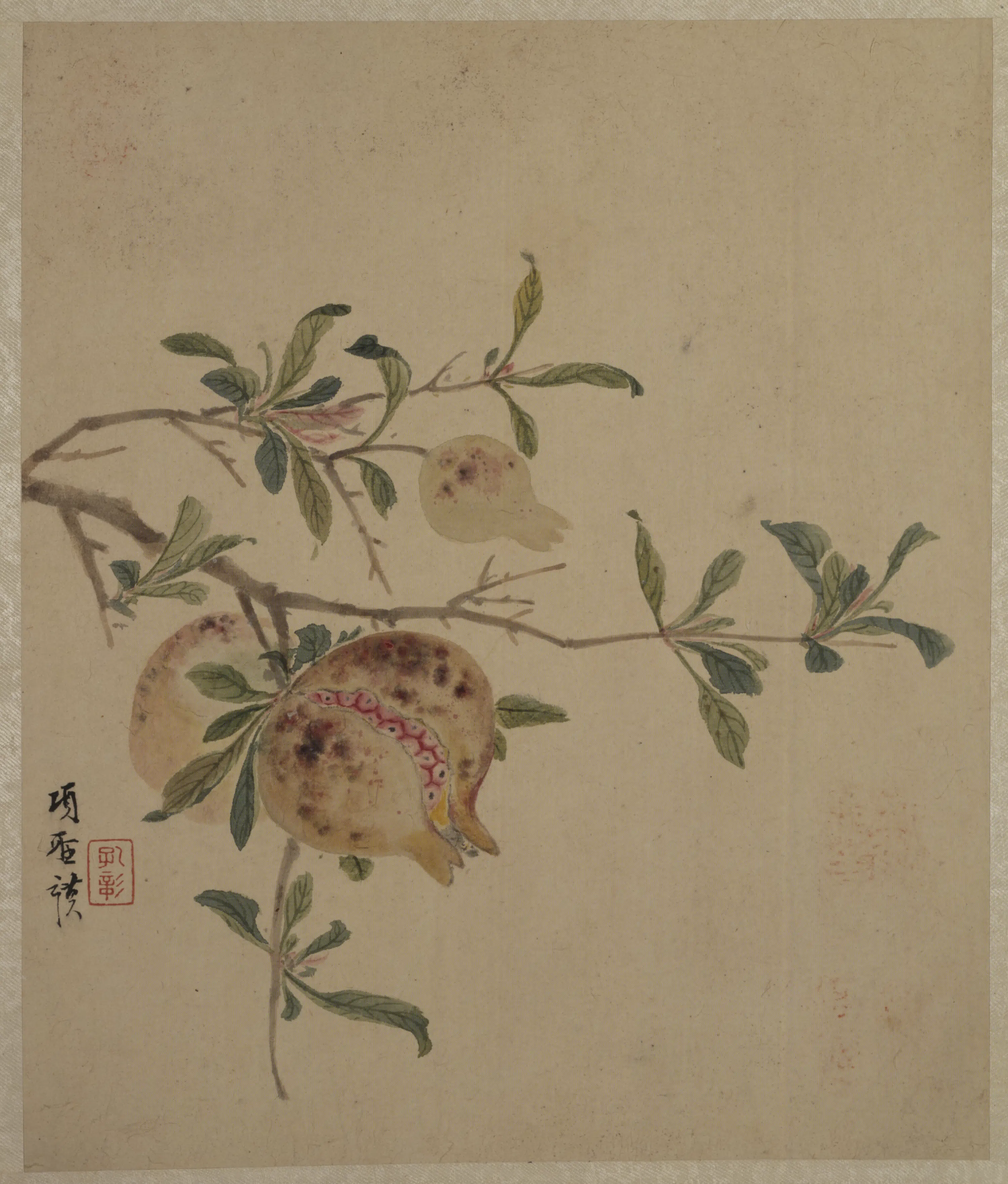 明朝【项圣谟】《山水花果册（8开）》
