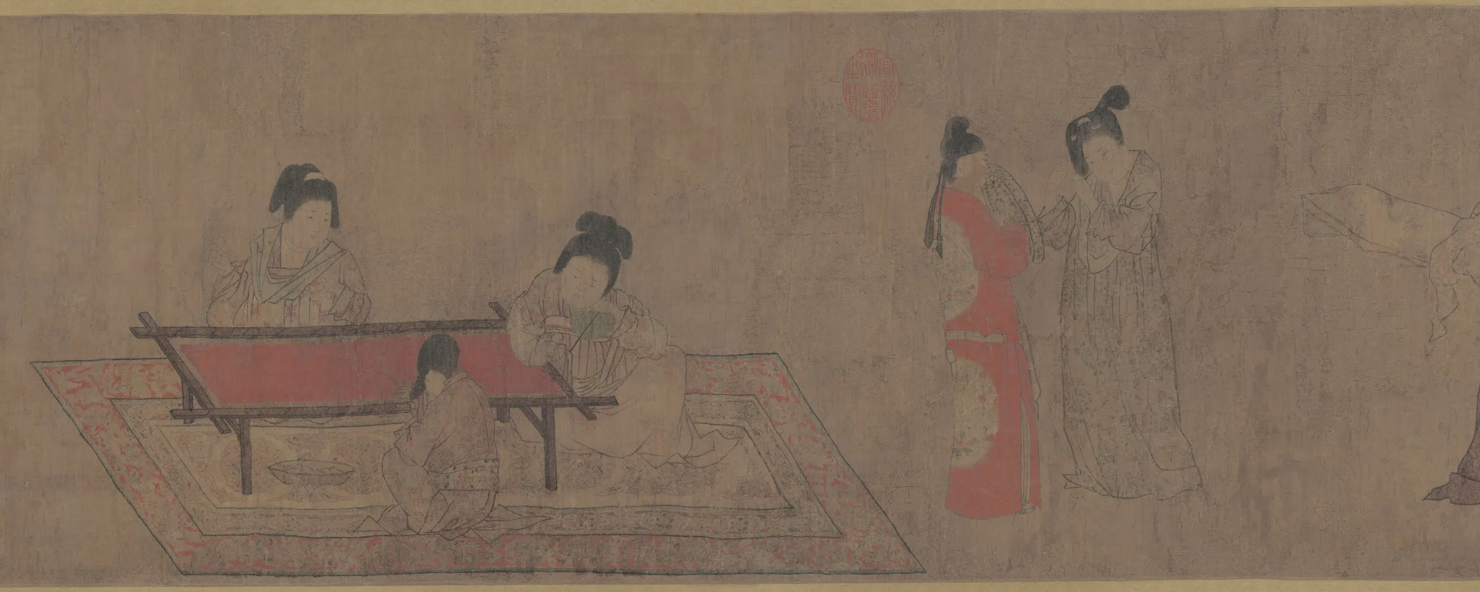 隋唐【周昉】《挥扇仕女图卷》 第2张