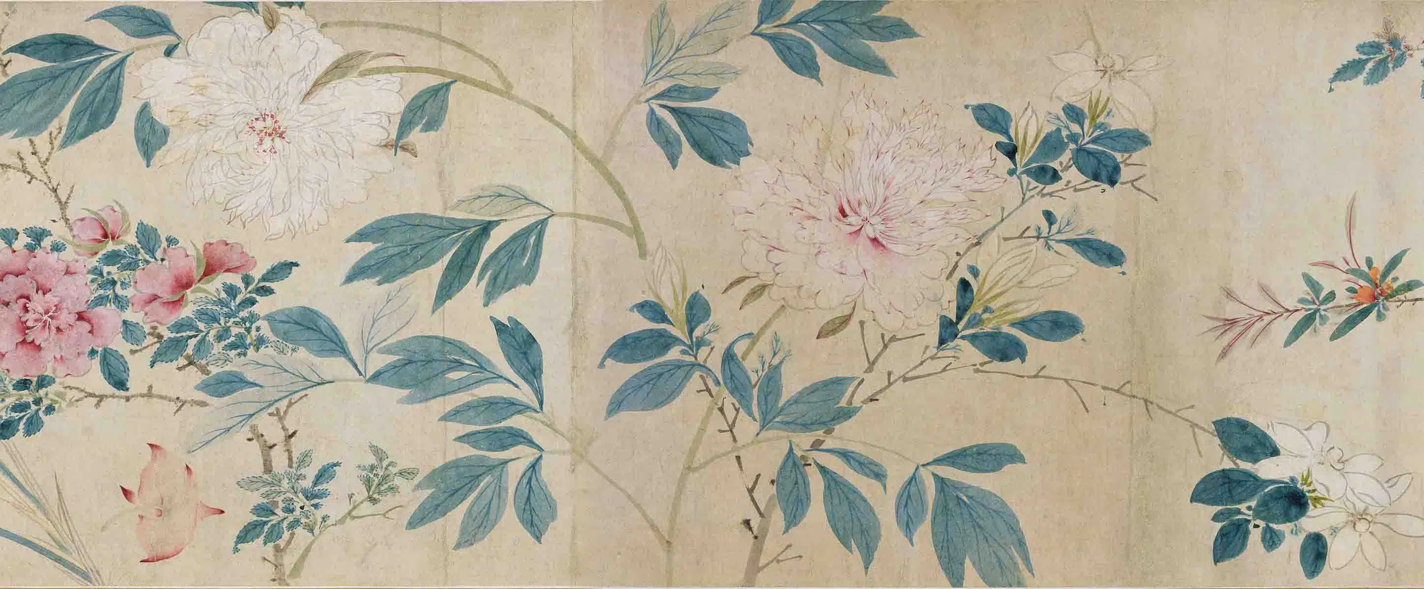明朝【周之冕】《群芳竞秀图卷》 第3张 明朝【周之冕】《群芳竞秀图卷》 第3张