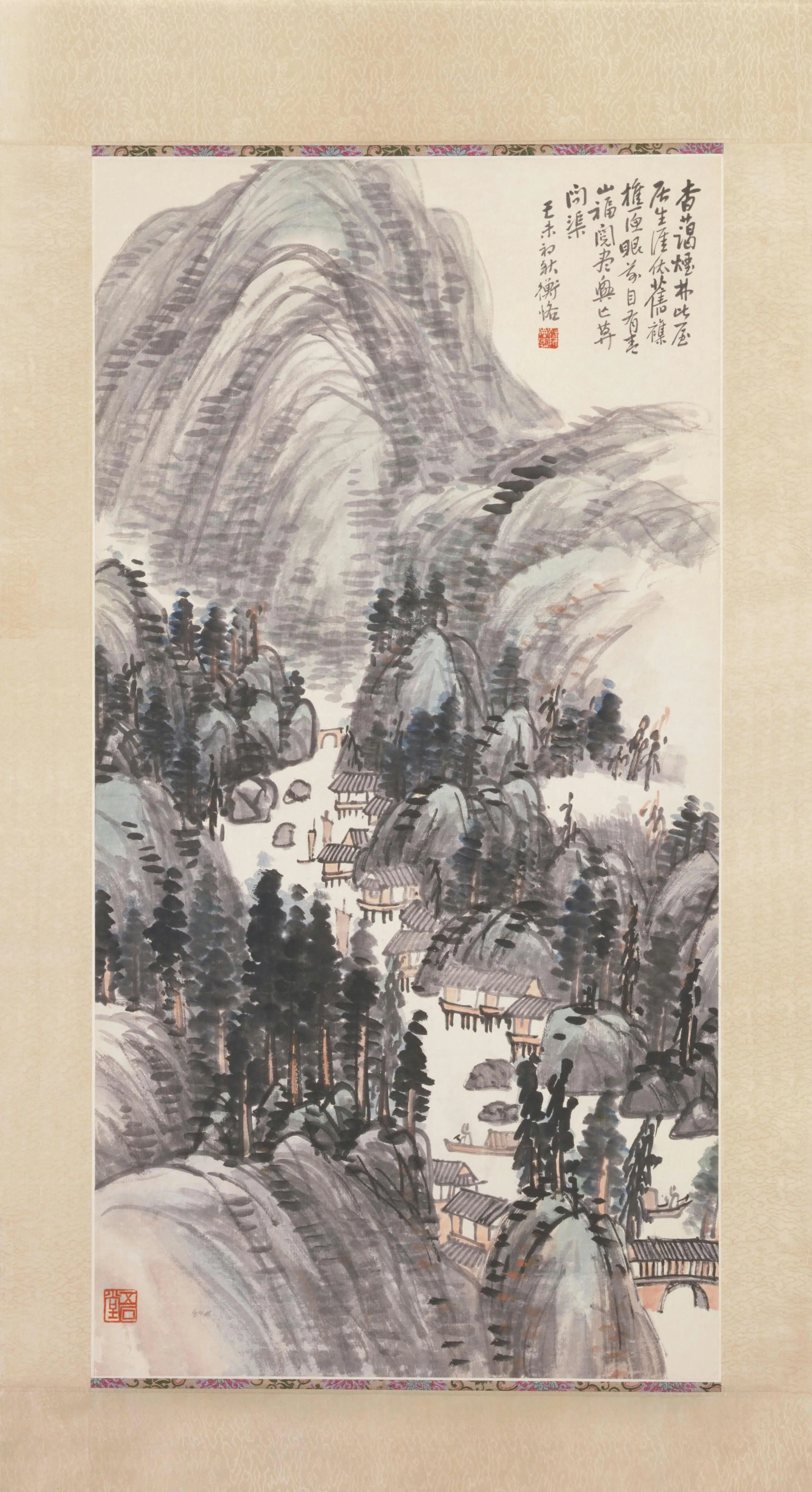 近现代【陈师曾】《设色山水图轴》