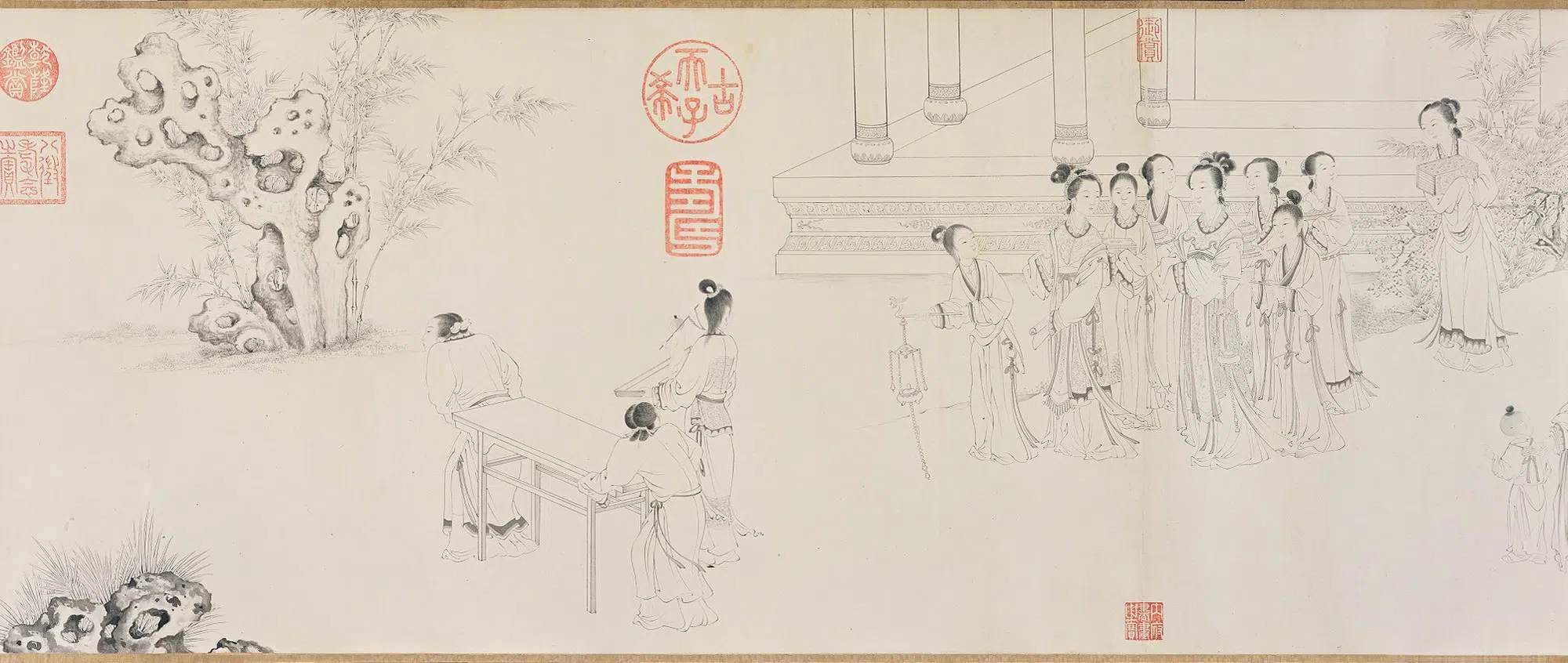 清代【丁观鹏】《乞巧图卷》 第4张