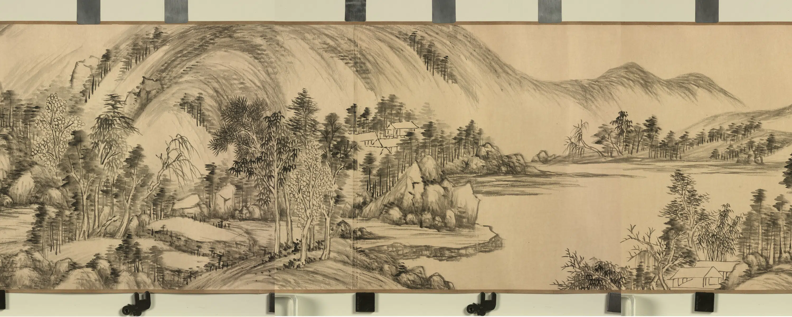 清代【董邦达】《松溪(谿)烟岫卷》 第5张 清代【董邦达】《松溪(谿)烟岫卷》 第5张