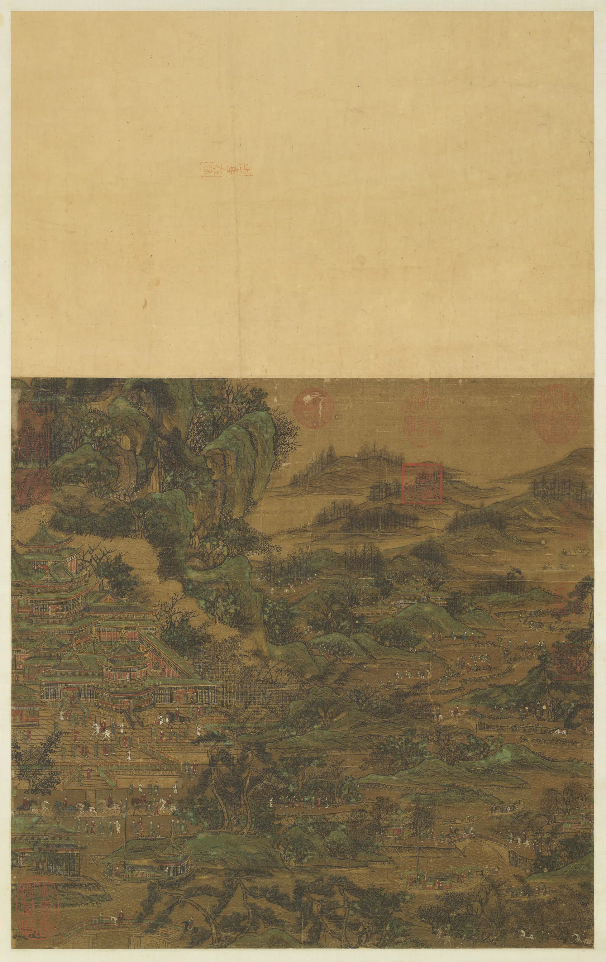 宋代《宋人画杜甫丽人行图轴》