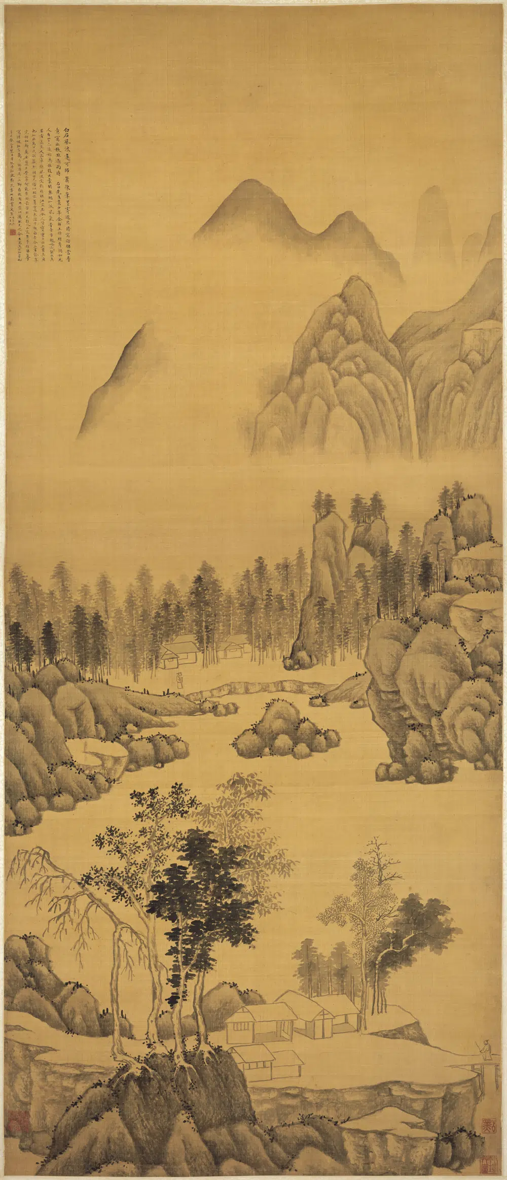 清代【恽寿平】《钓艇图轴》