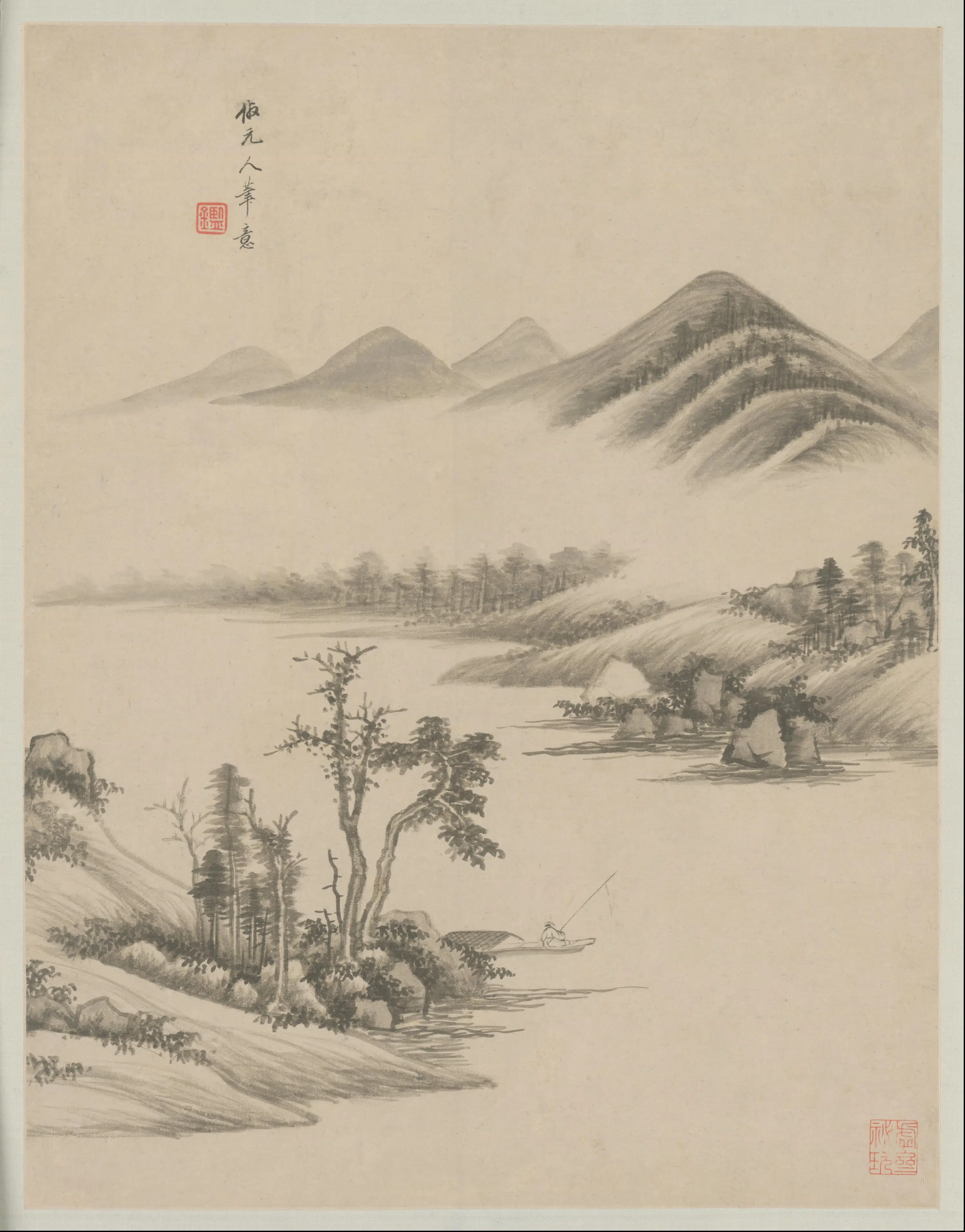 清代【王鉴】《仿古山水册》 第3张