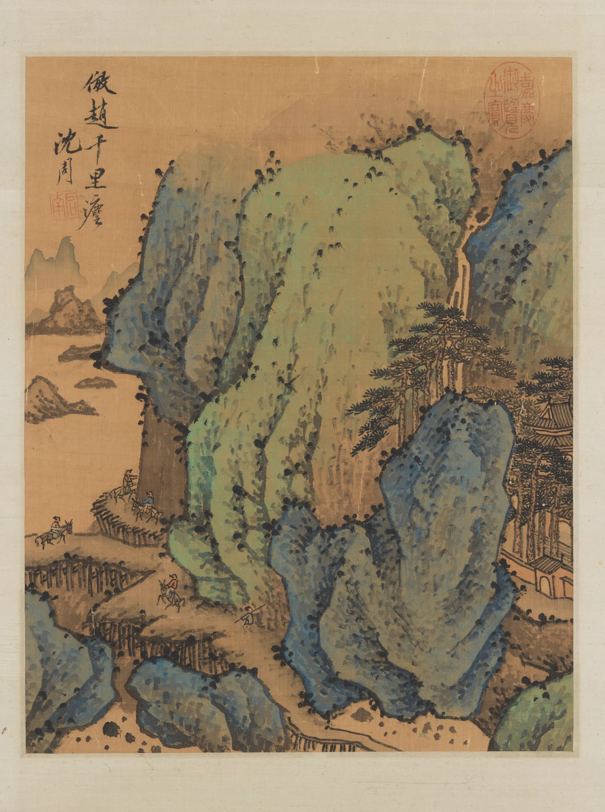 明朝【沈周】《画山水图轴上》