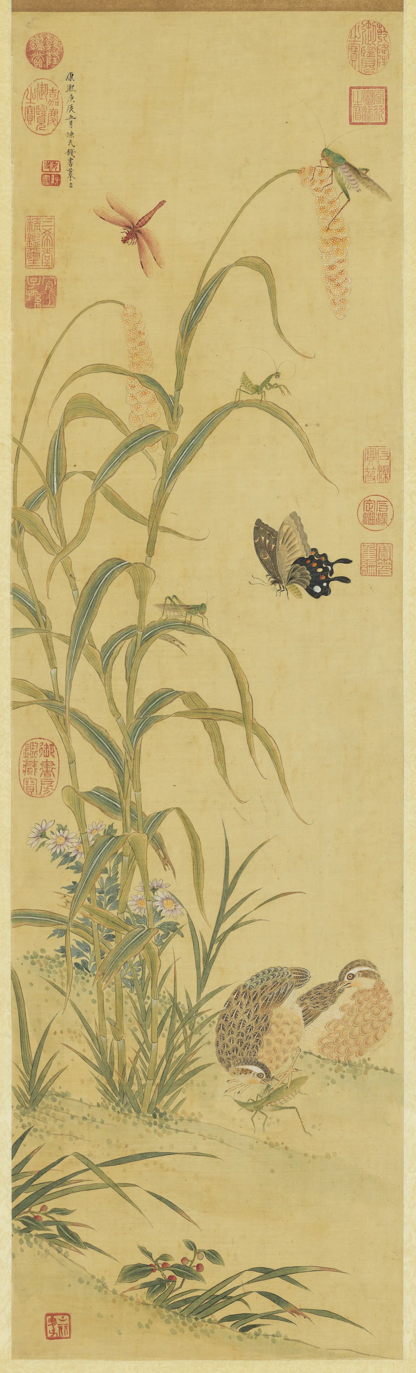 清代【陈书】《秋塍生植轴》