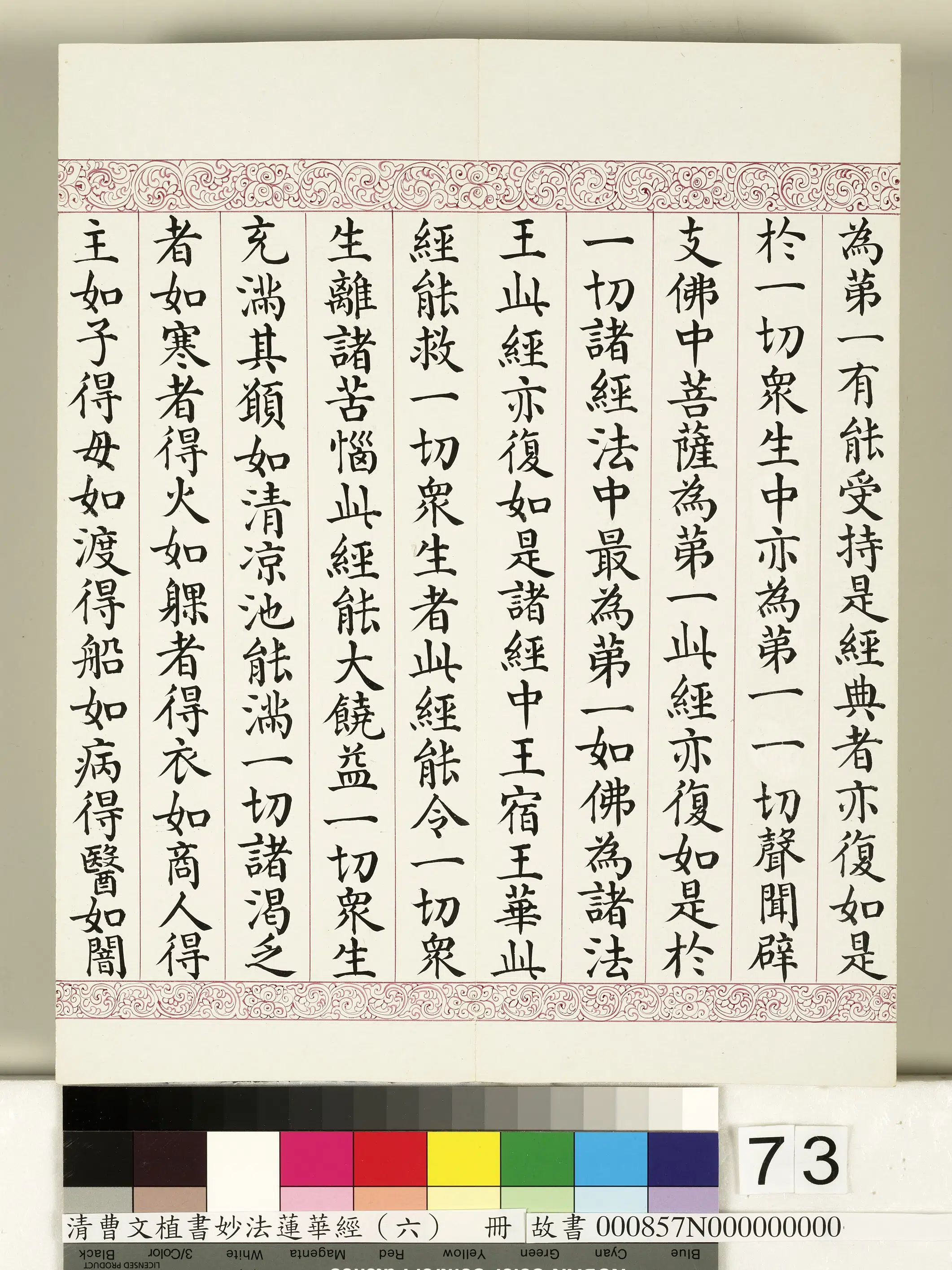 清代【曹文埴】《妙法莲华经（六）册》 第71张
