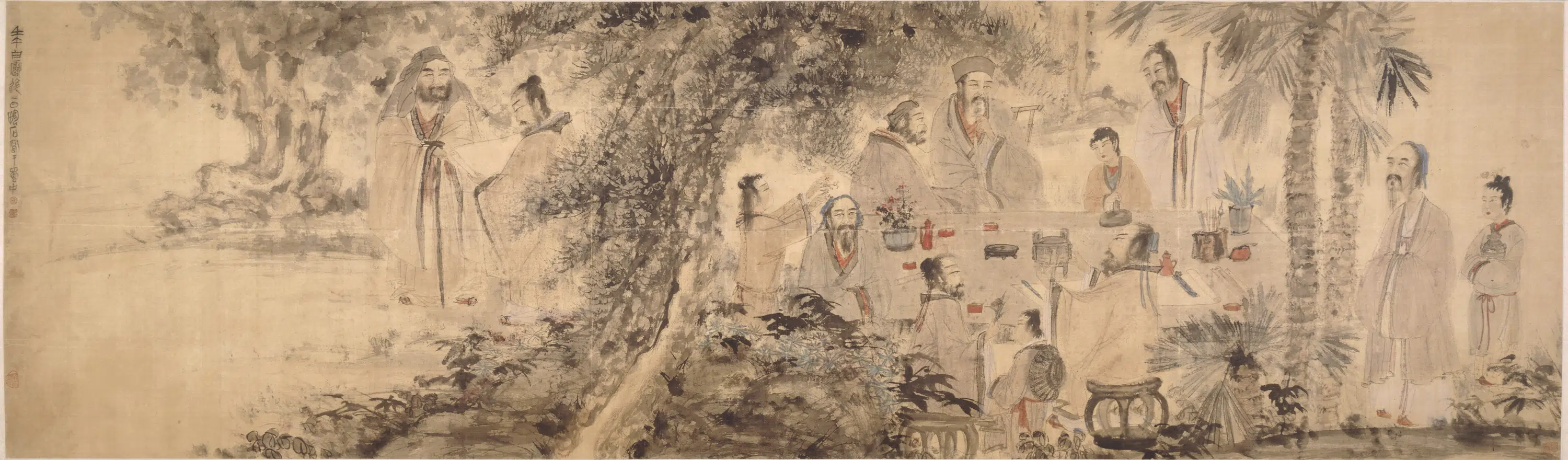 近现代【傅抱石】《香山九老图卷》
