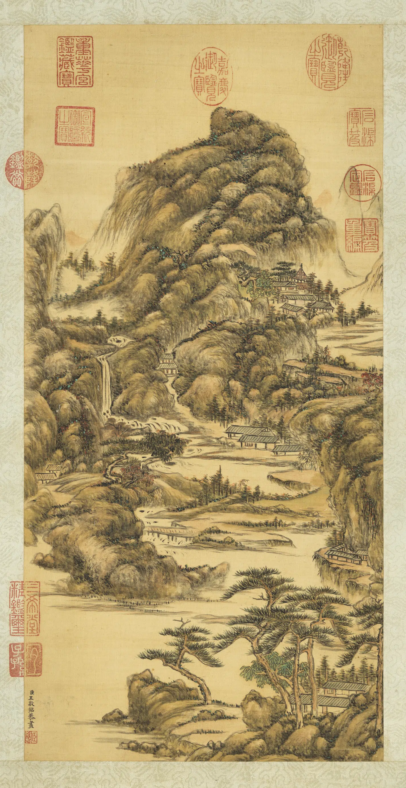 清代【王敬铭】《画山水图轴-1》