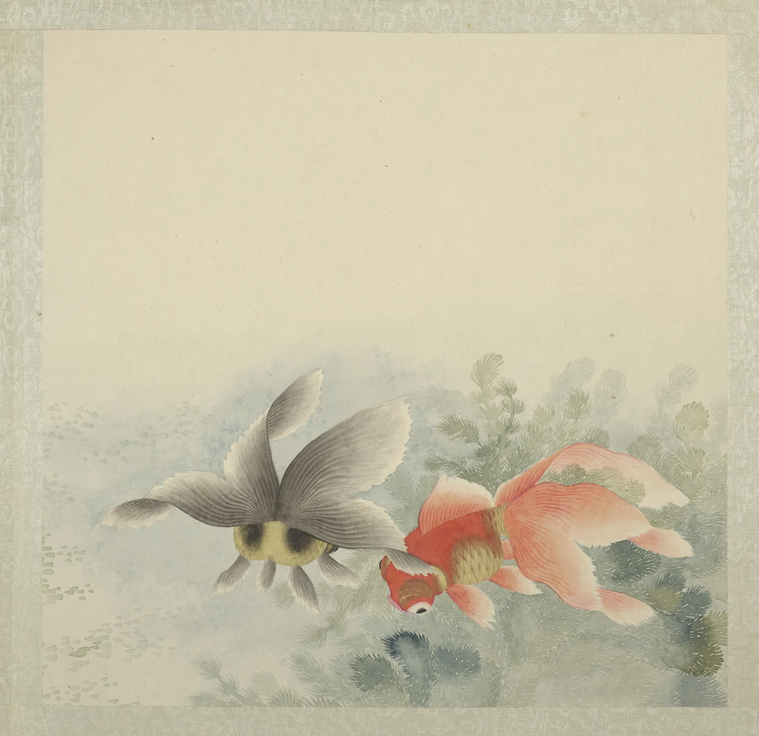 《无名氏画鱼册-金鱼三》