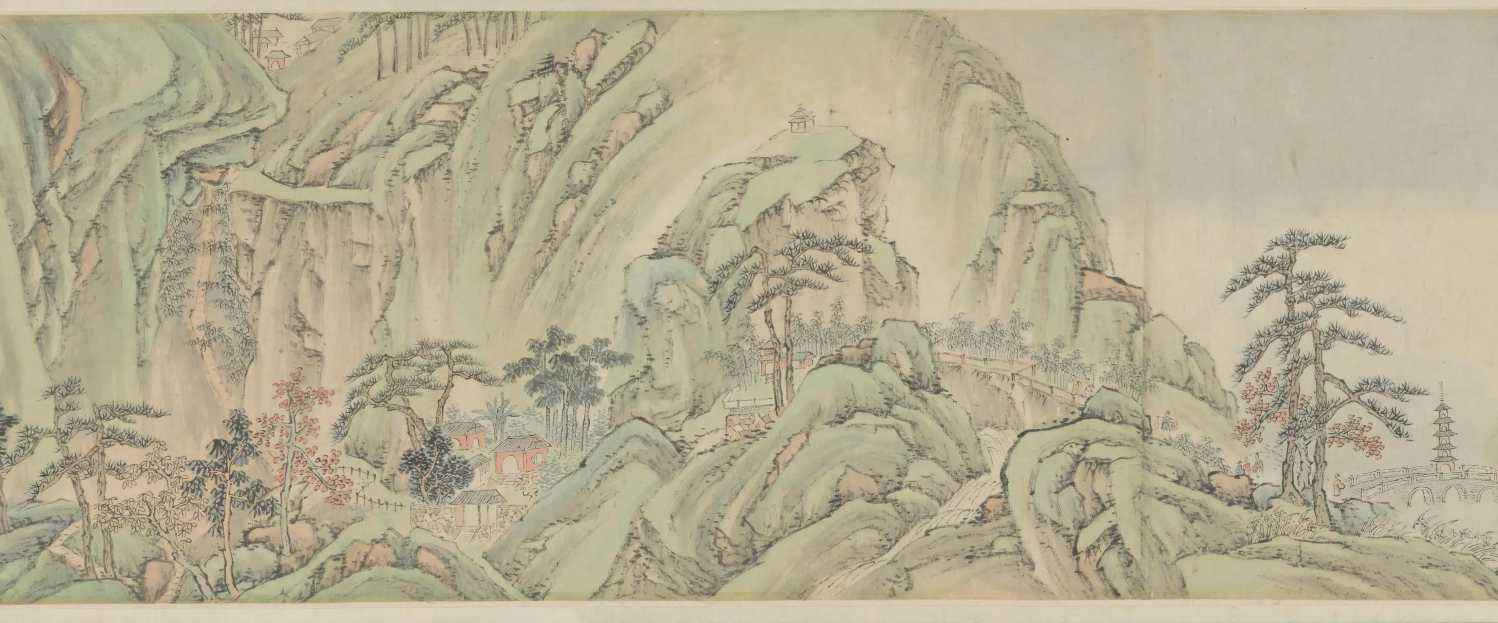 清代【萧云从】《仿古山水图屏》 第46张