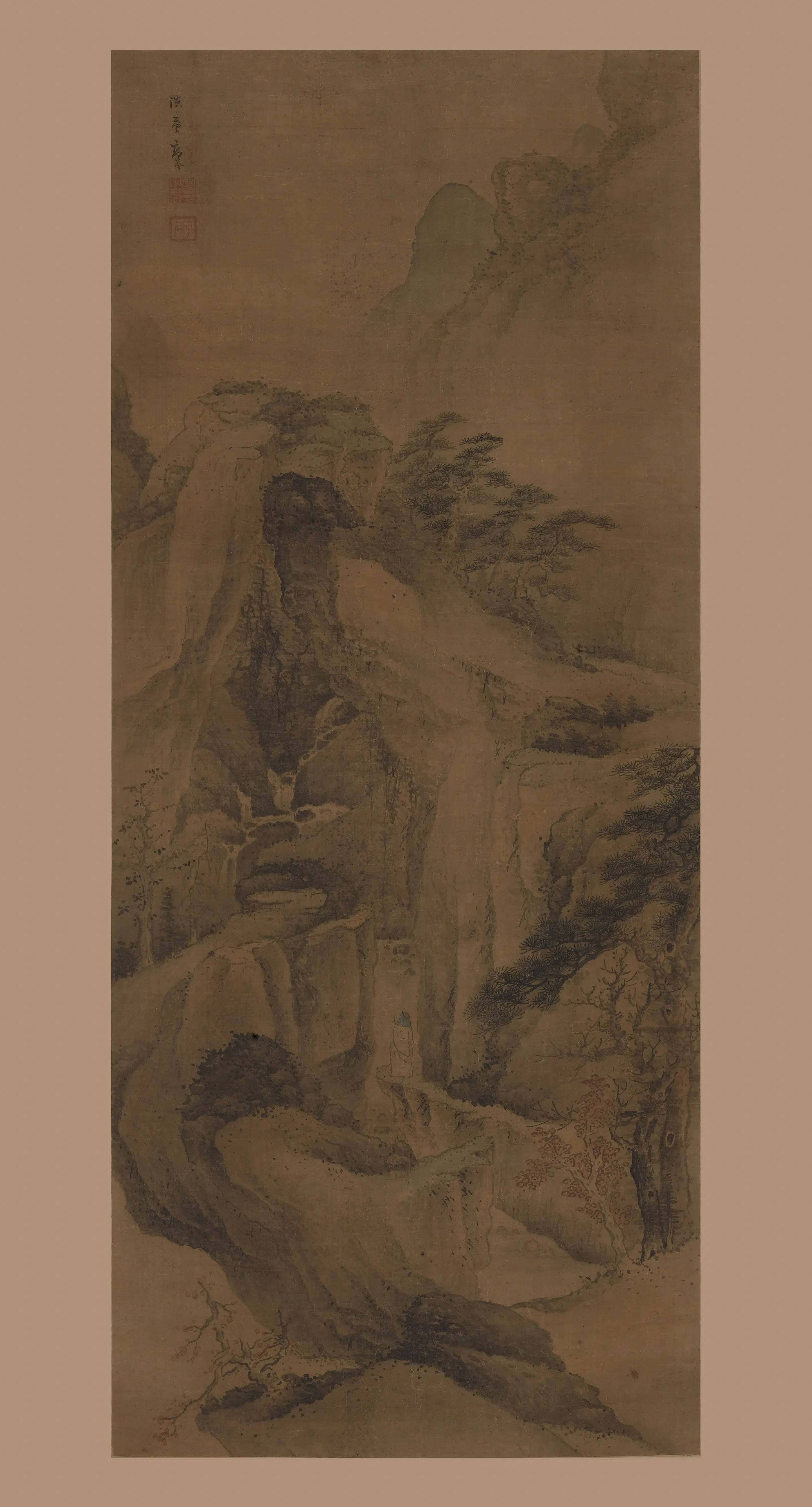 清代【高岑】《山水图轴-2》