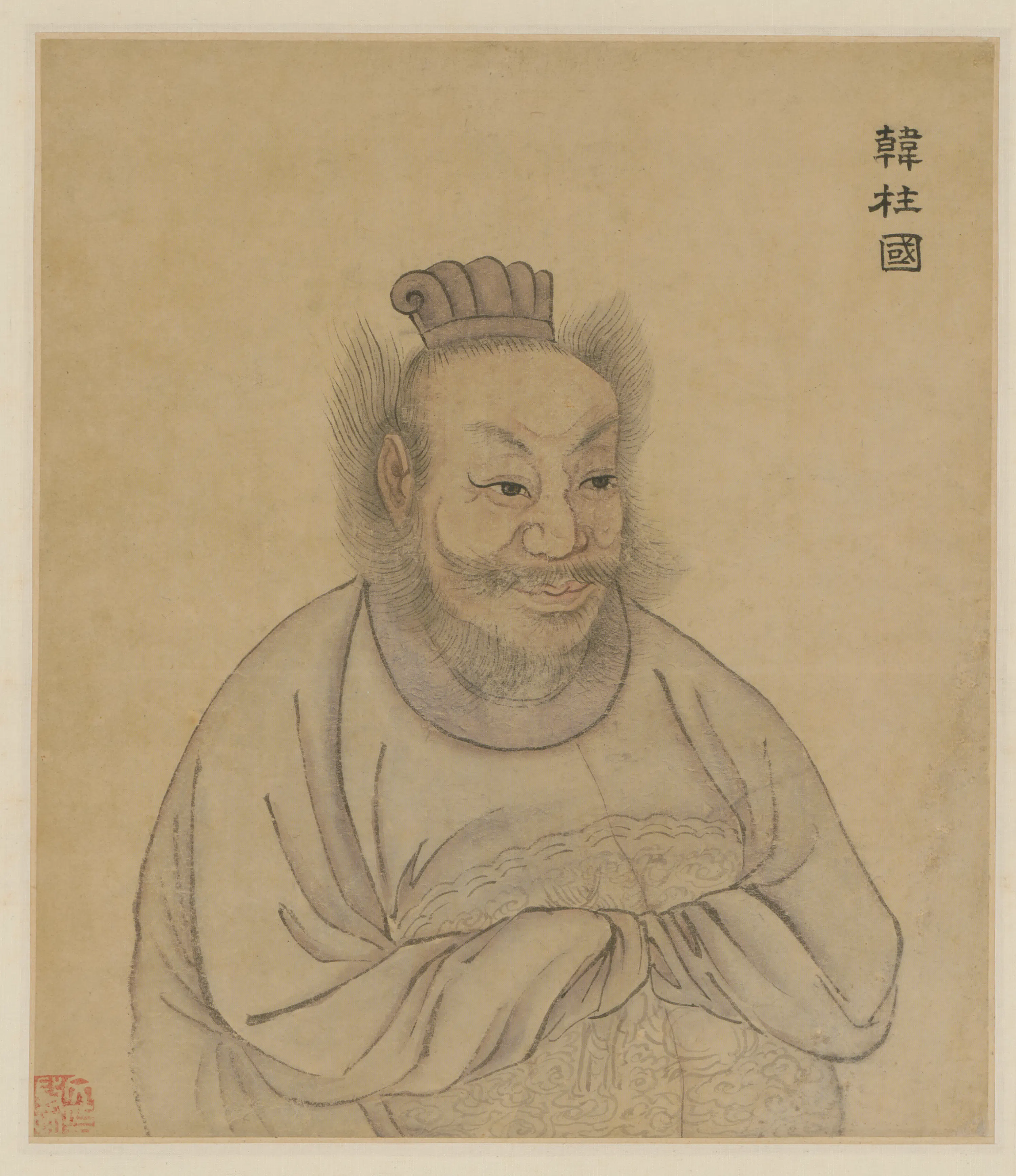 明朝【明人】《画韩擒虎像图轴》 第1张 明朝【明人】《画韩擒虎像图轴》 第1张