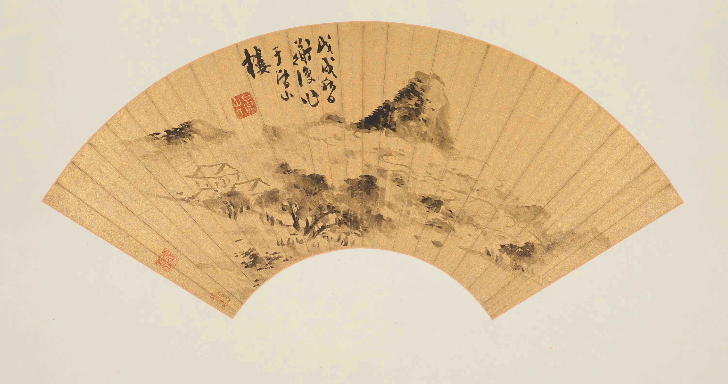 明朝【陈淳（道复）】《山水扇册》