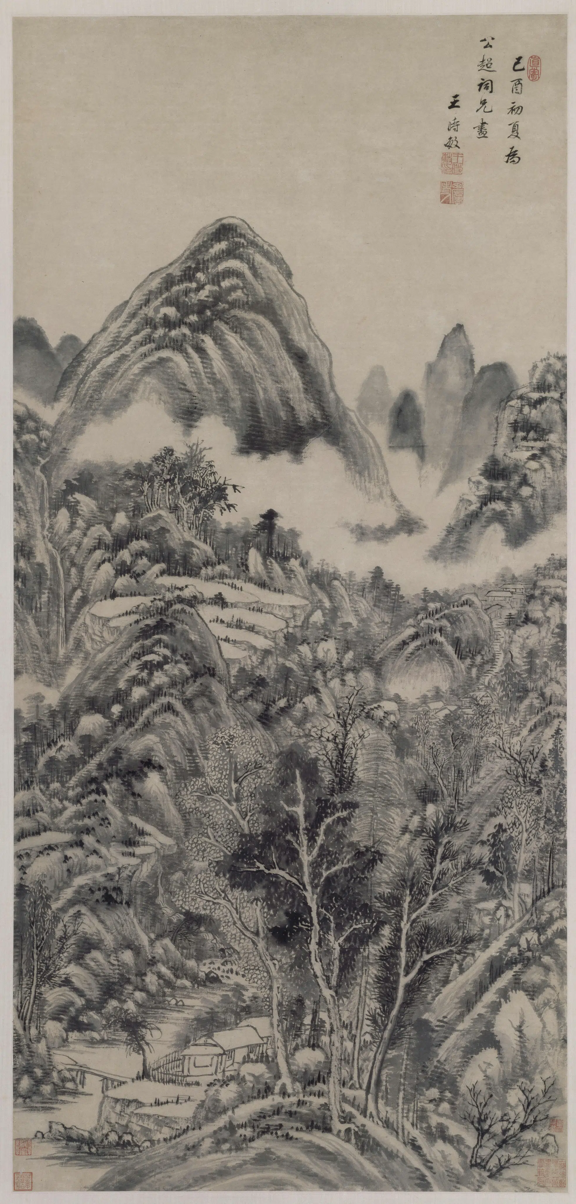 清代【王时敏】《山水图轴-2》
