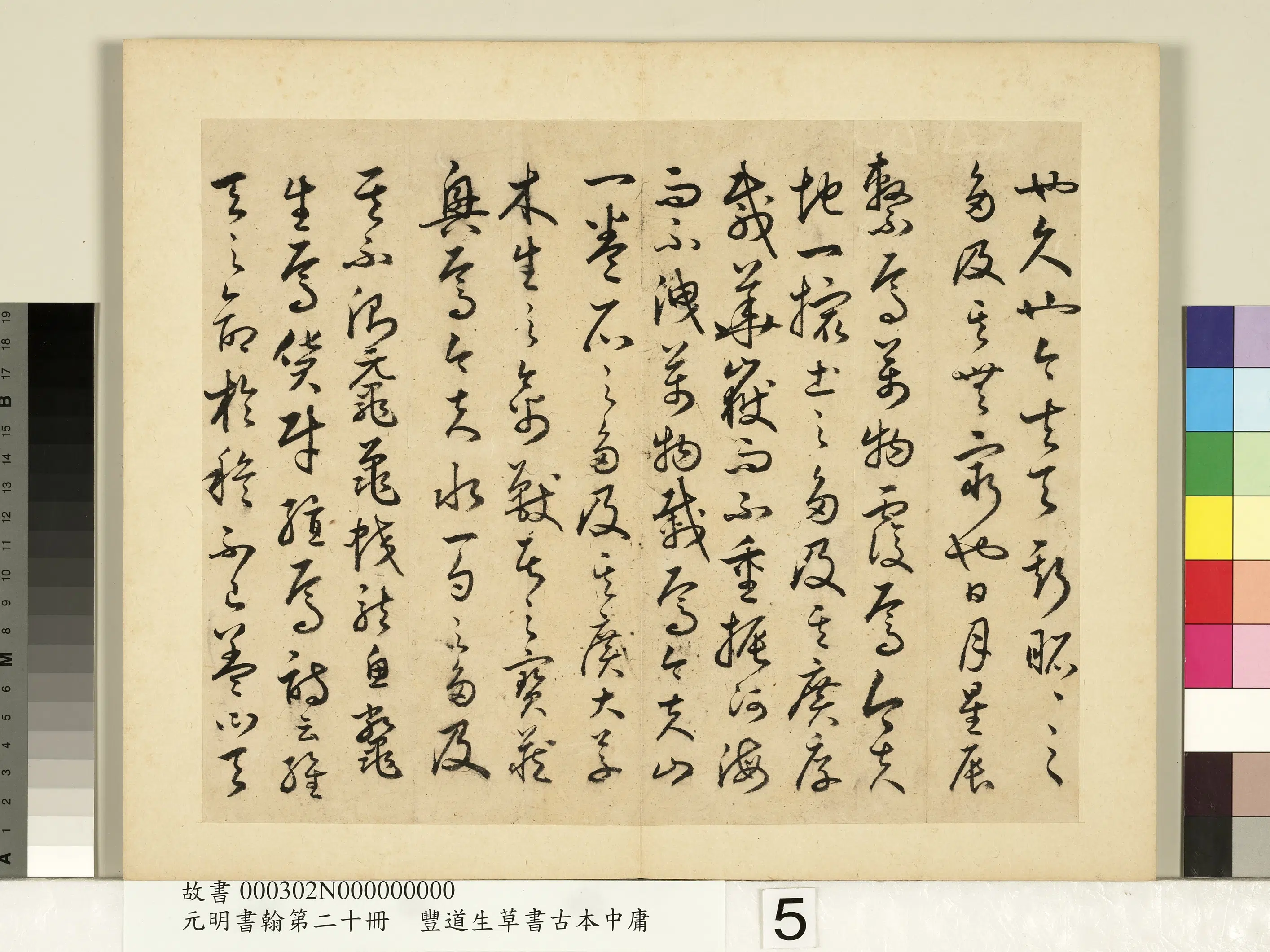 明朝【丰坊(丰道生)】《元明书翰第二十册-草书古本中庸(二)》 第10张 明朝【丰坊(丰道生)】《元明书翰第二十册-草书古本中庸(二)》 第10张