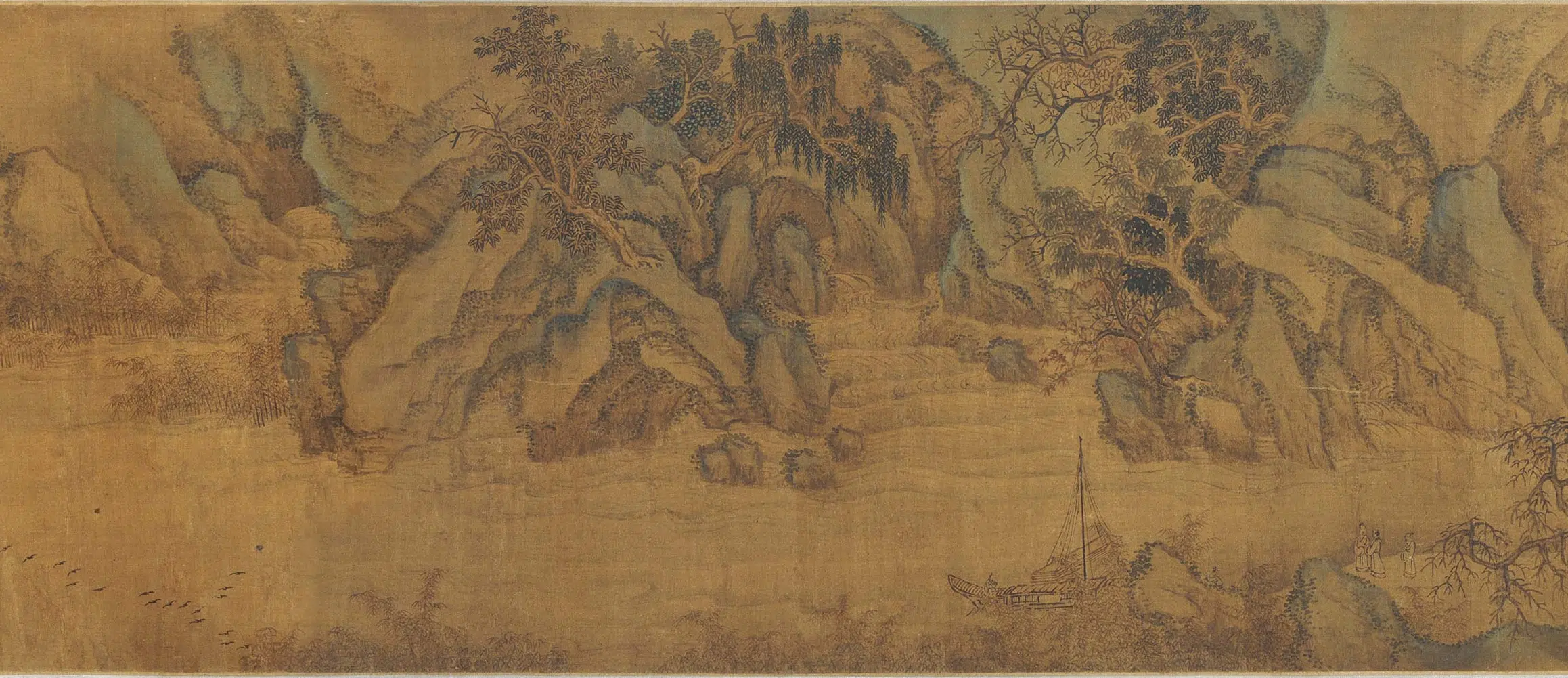 清代【王翚】《江干话别图卷》 第2张