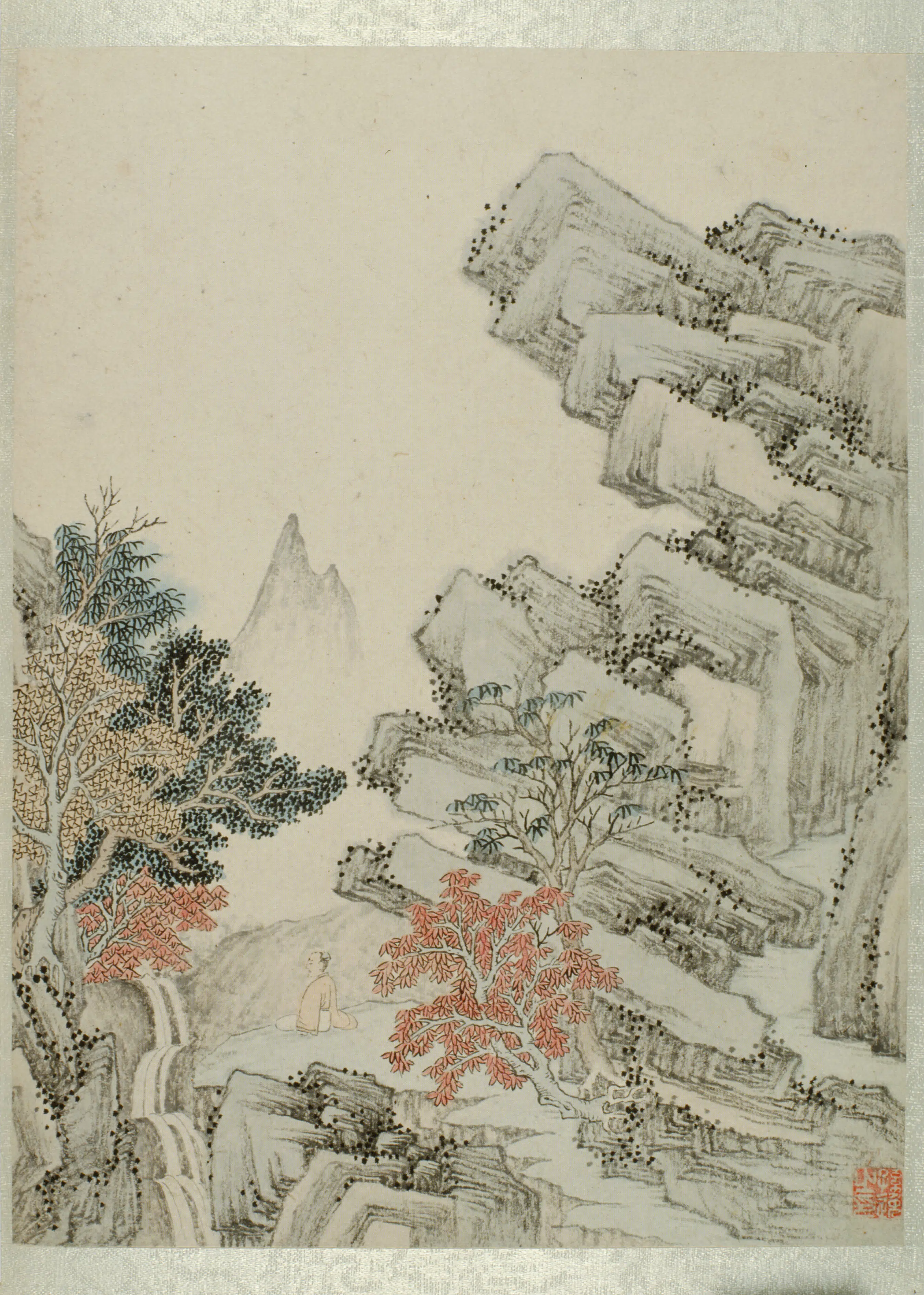 清代【孙逸】《山水图册（16开）》 第6张