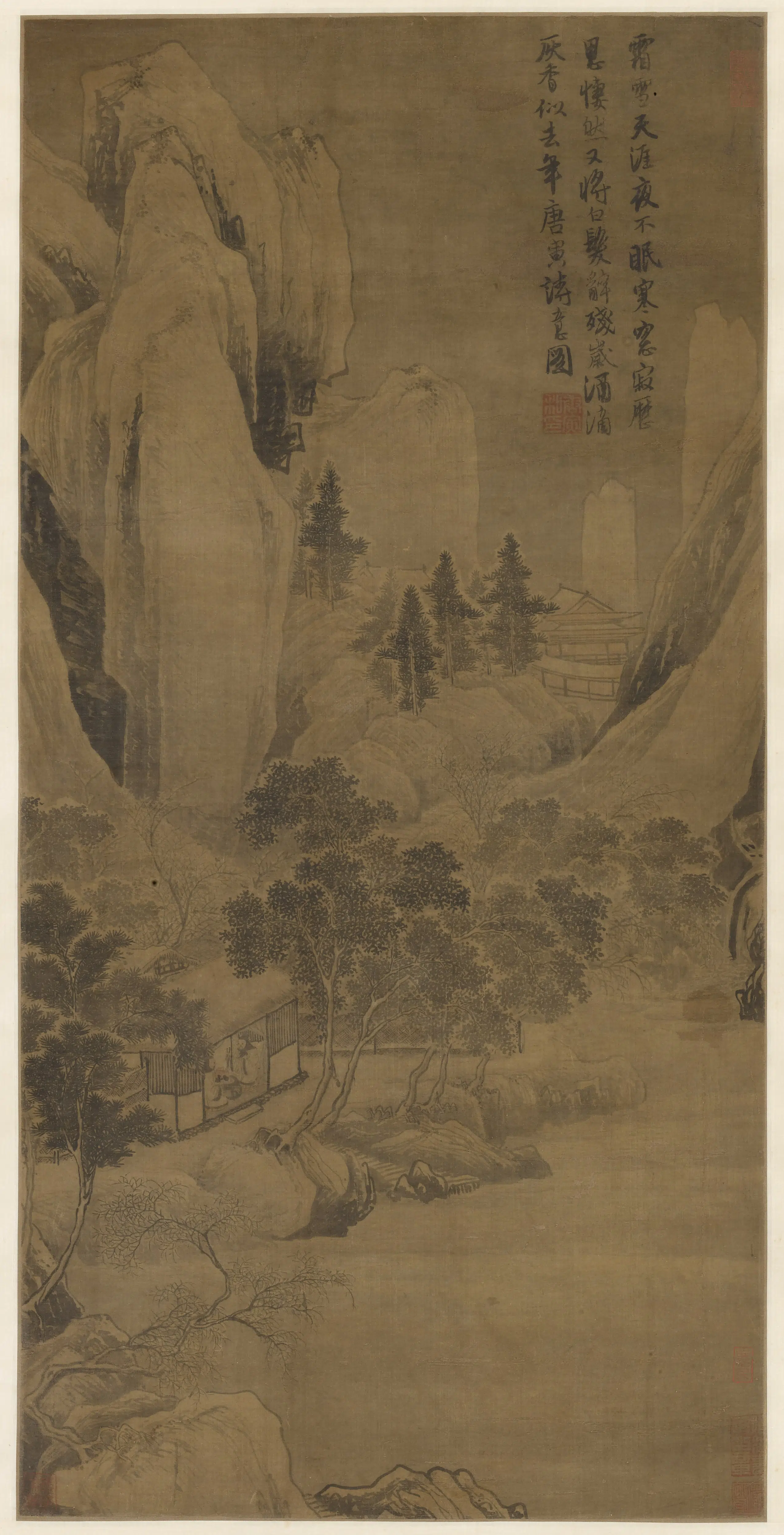 明朝【唐寅-伯虎】《辞岁图轴》