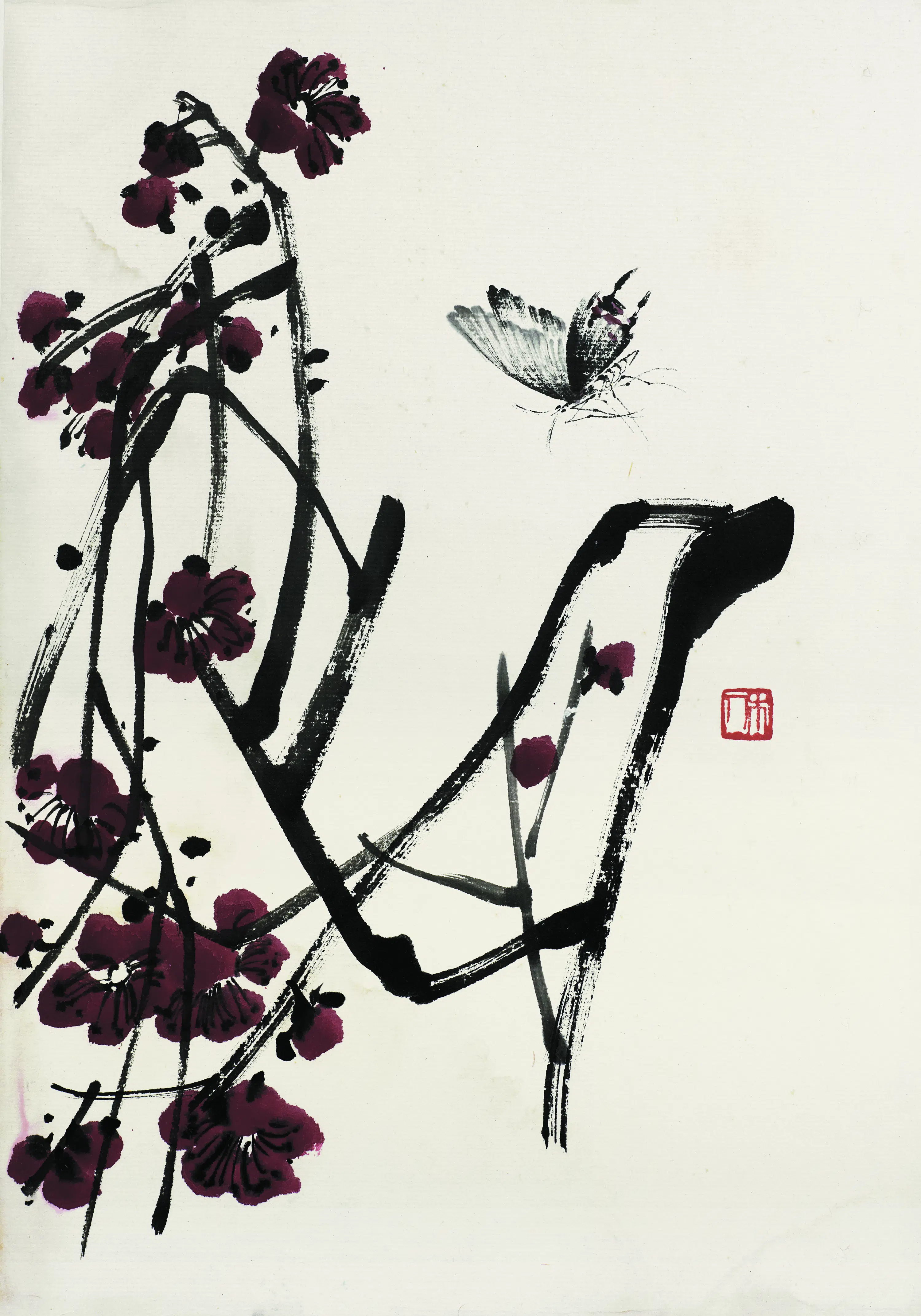 近现代【齐白石】《花卉虫草图册83开》 第56张 近现代【齐白石】《花卉虫草图册83开》 第56张