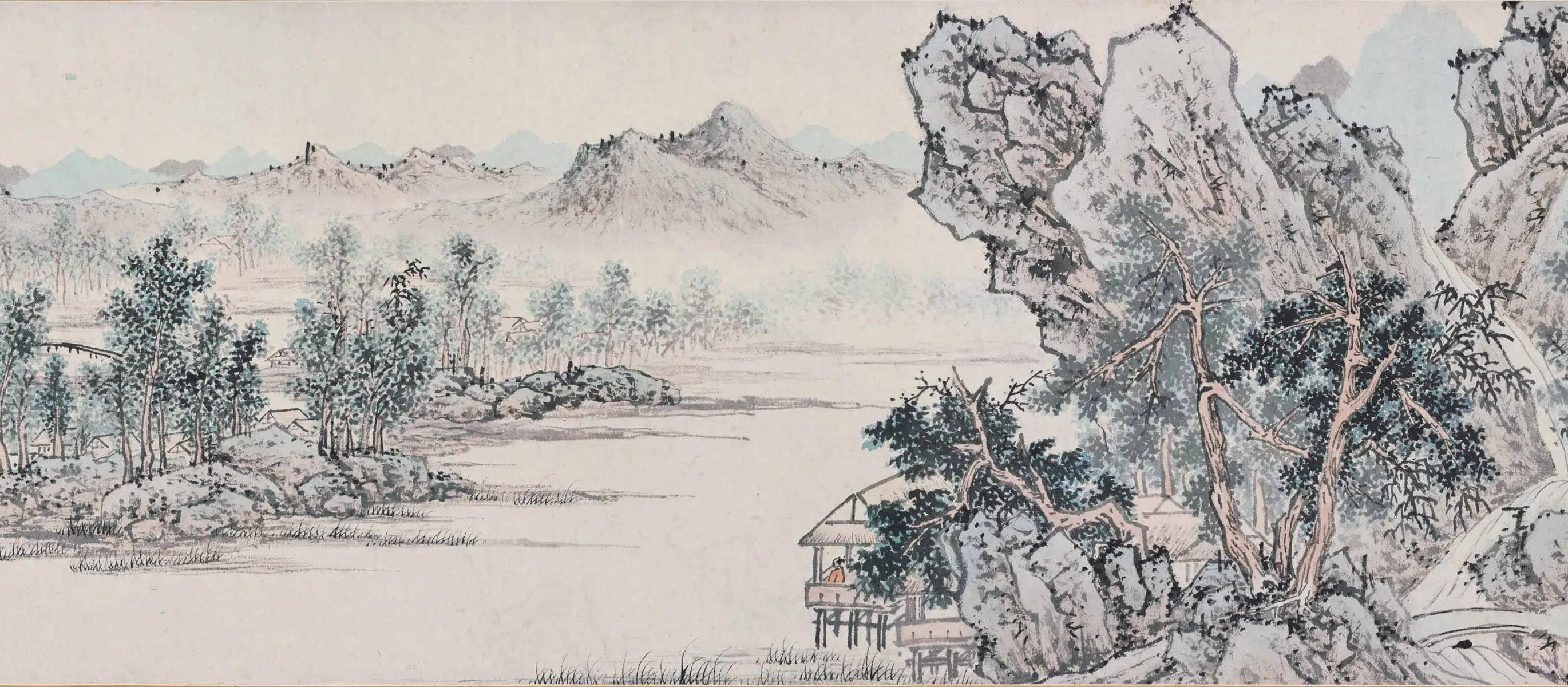 明朝【唐寅-伯虎】《文徴明赠西洲诗画合卷》 第2张