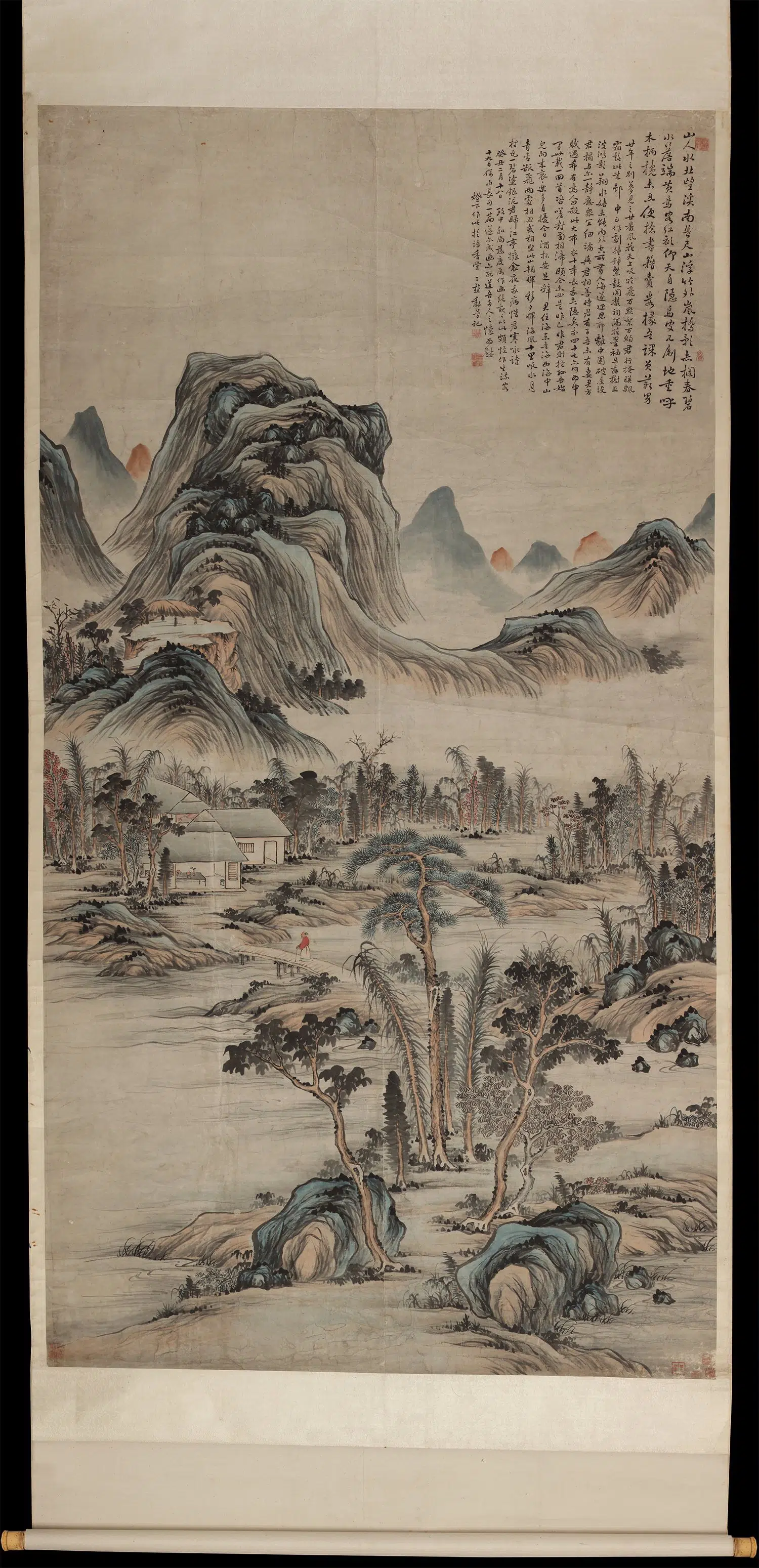 清朝【黎简】《山水中堂》