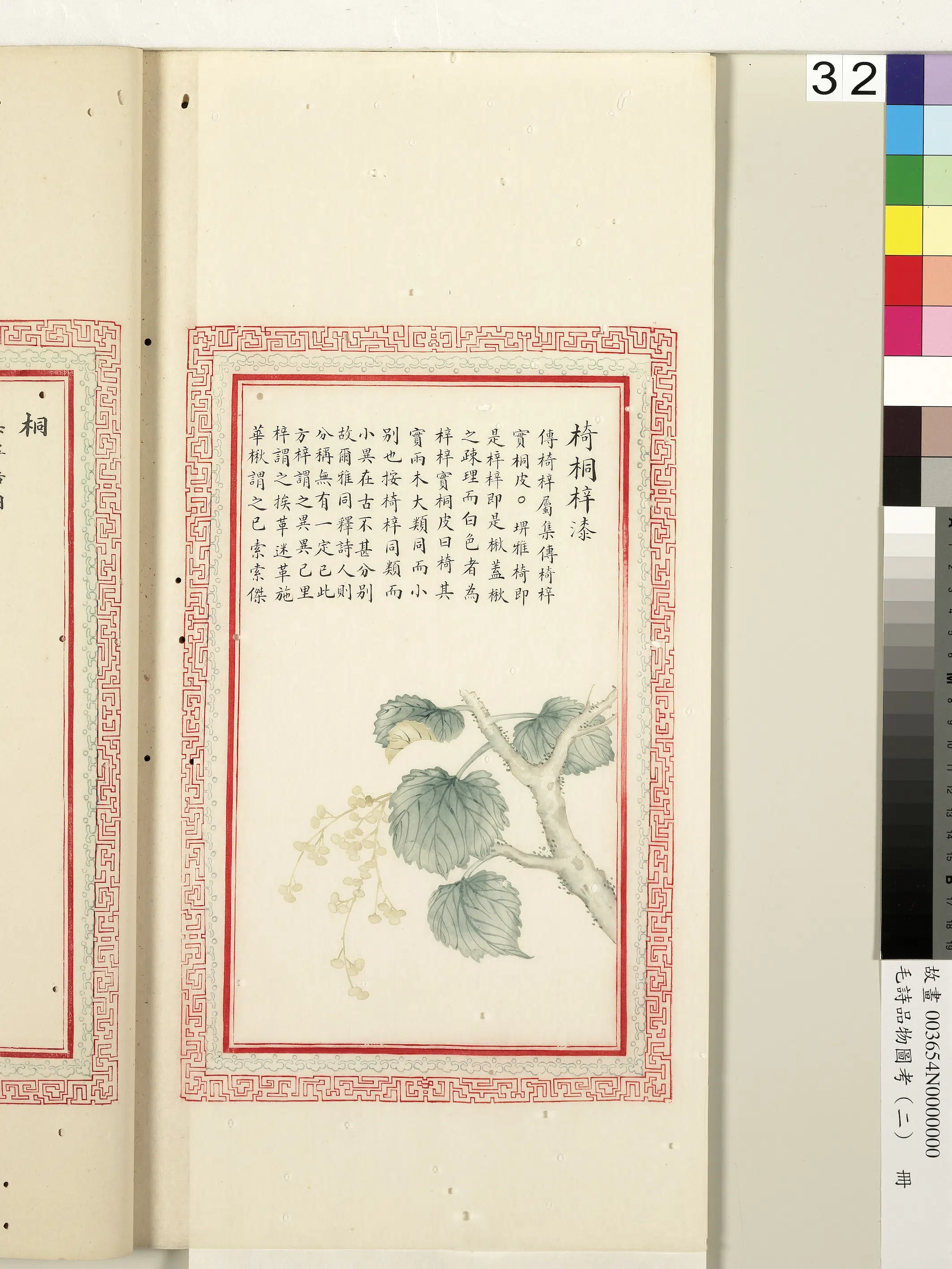 清代《毛诗品物图考(二)册-1》 第35张 清代《毛诗品物图考(二)册-1》 第35张