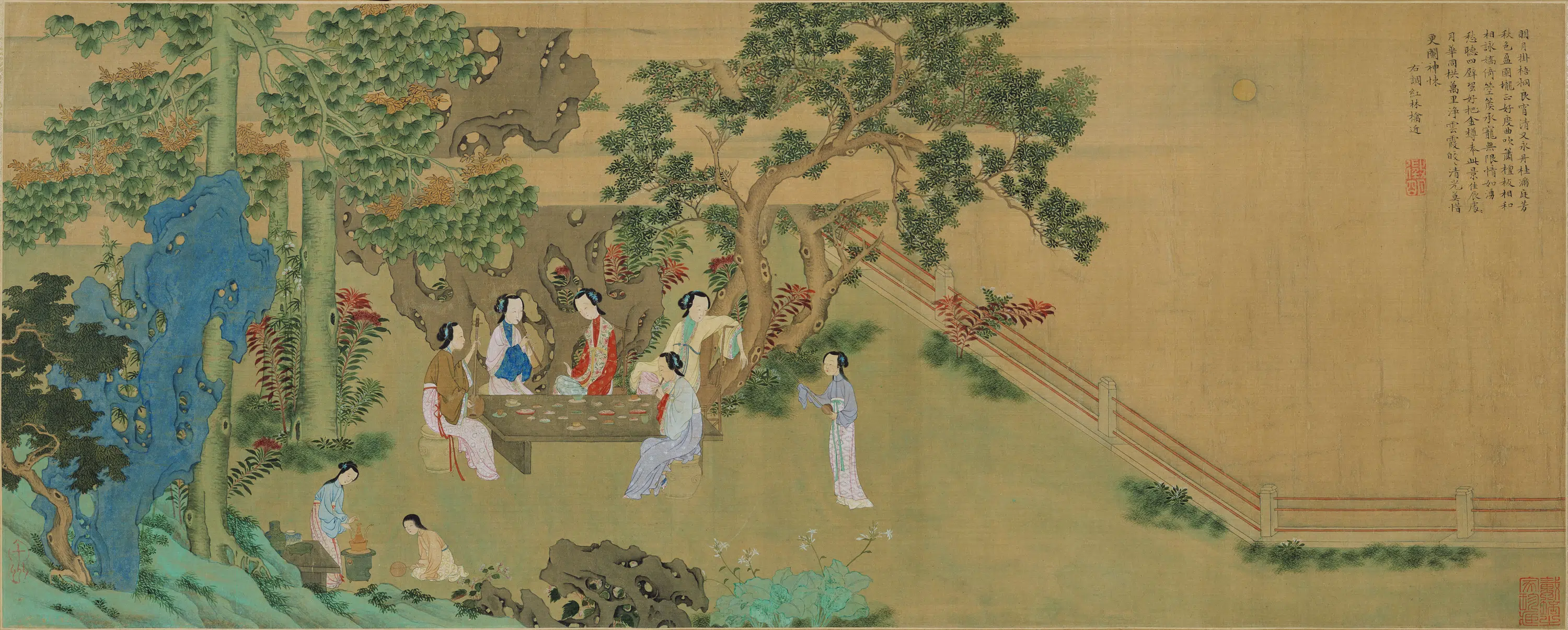 明朝【仇英】《吹箫图卷》
