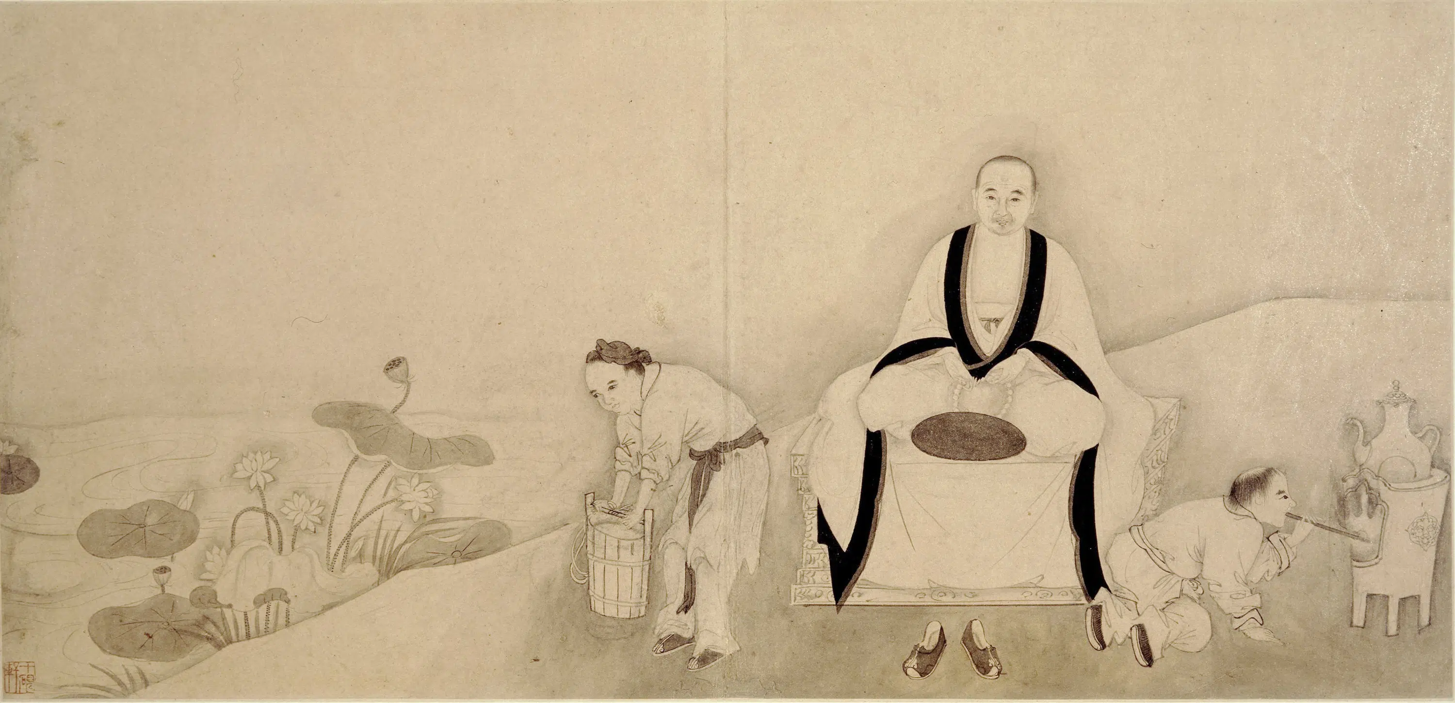 明朝【李麟】《十六罗汉图册(十六开)》 第3张 明朝【李麟】《十六罗汉图册(十六开)》 第3张