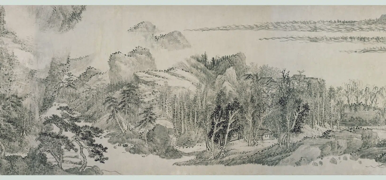 清代【王翚】《仿巨然夏山清晓图卷》 第4张 清代【王翚】《仿巨然夏山清晓图卷》 第4张