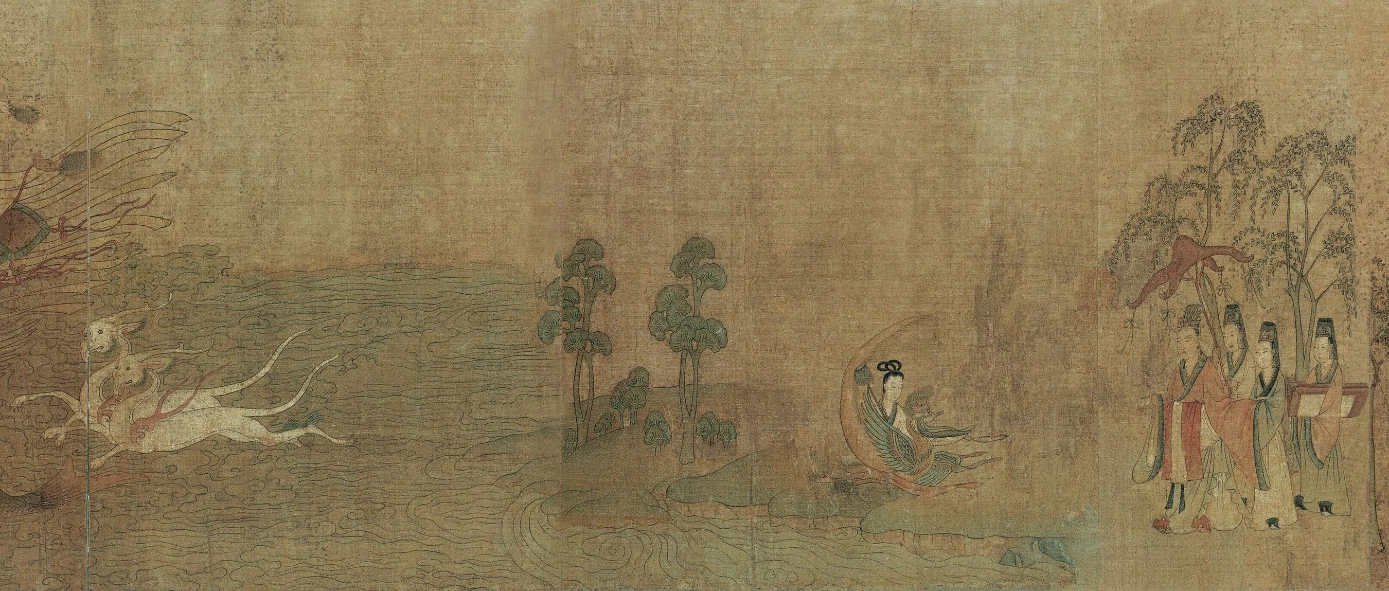 东晋【顾恺之】《摹洛神赋图画心（第一卷）》 第4张