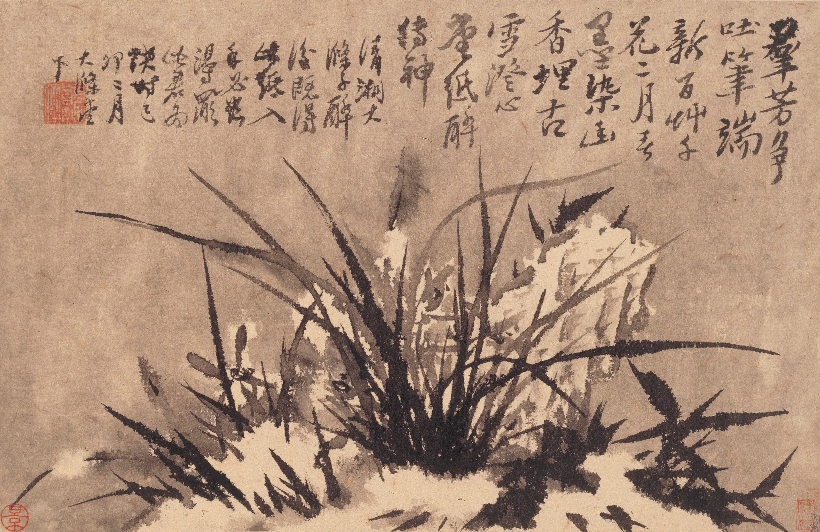 清代【石涛】《山水花卉册》 第10张