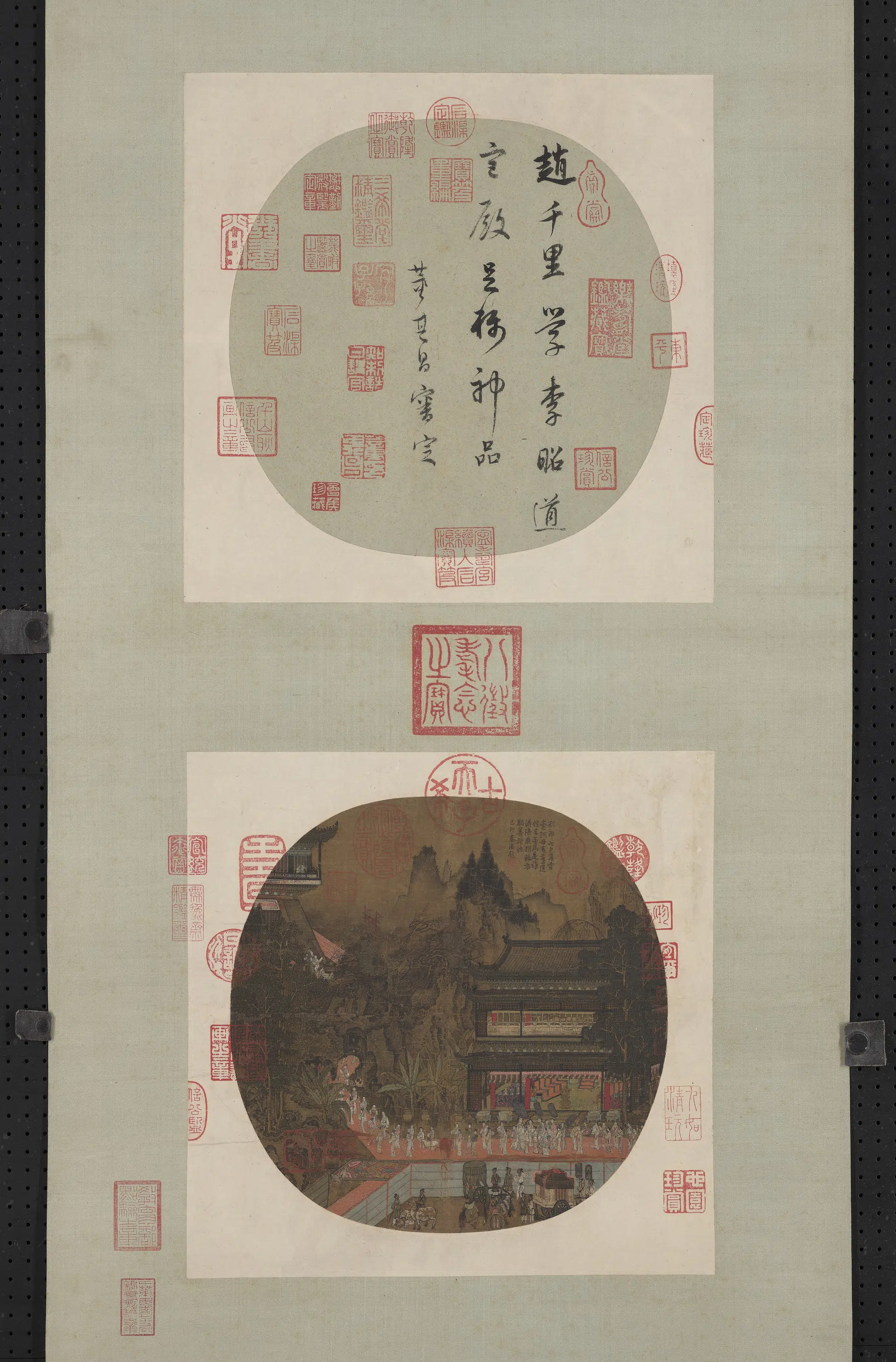 南宋【赵伯驹】《汉宫图轴》