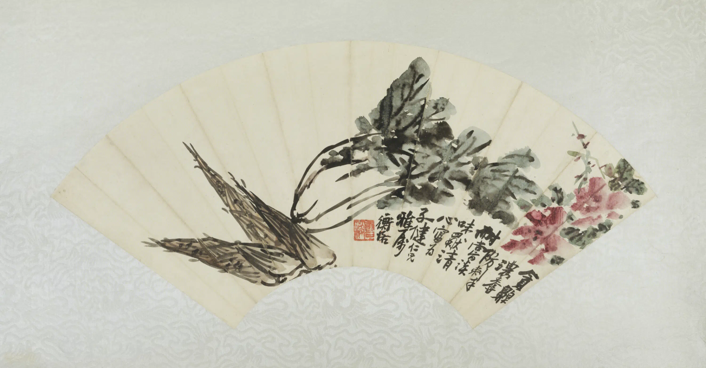 清-近代【陈衡恪】《蔬果扇》