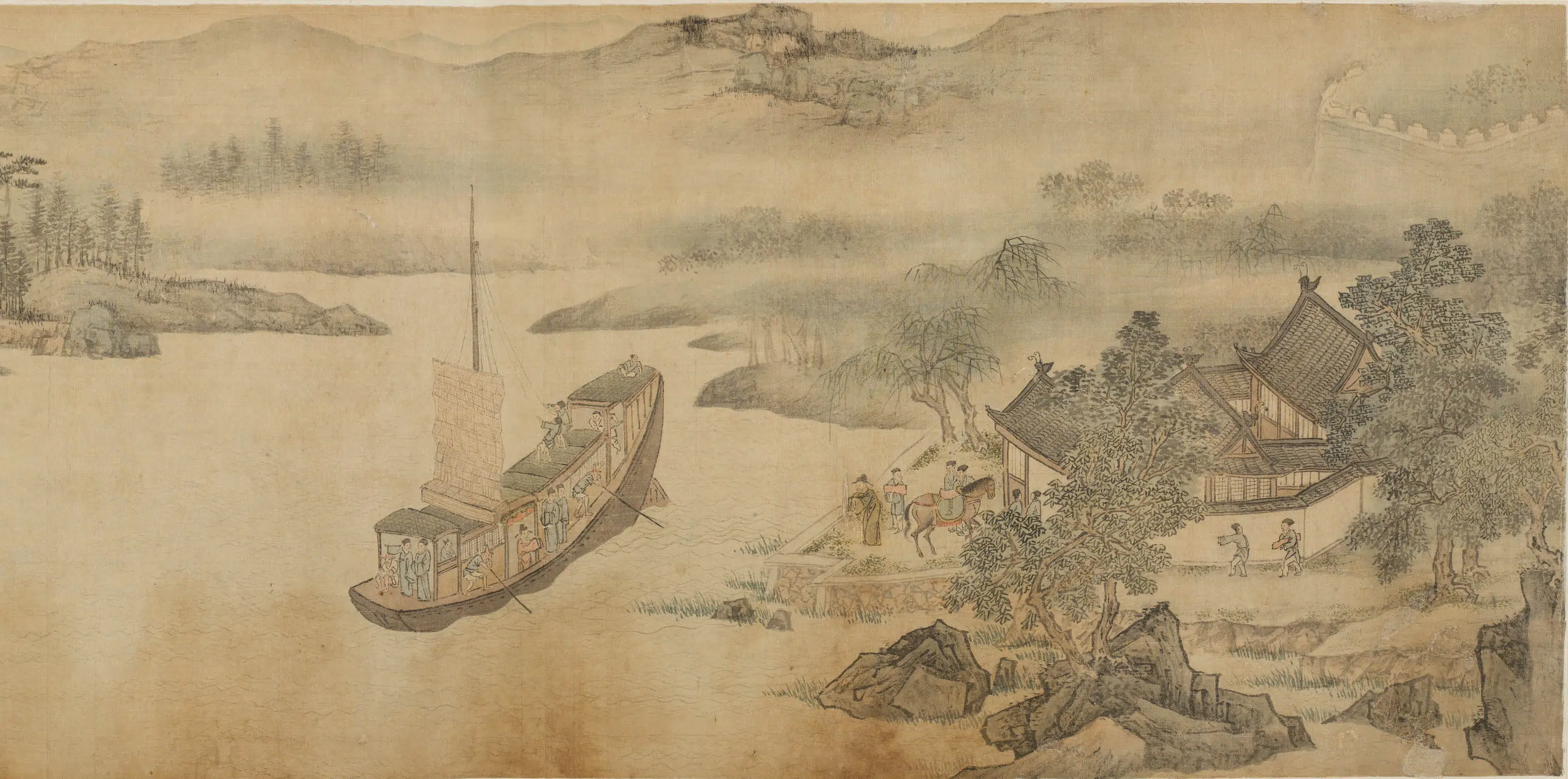 明朝【文伯仁】《秋浦送别图卷》 第4张 明朝【文伯仁】《秋浦送别图卷》 第4张