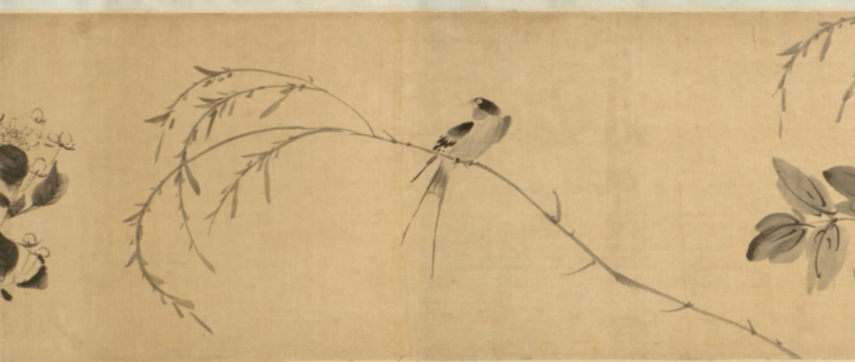 明朝【李因】《花鸟图卷》 第2张