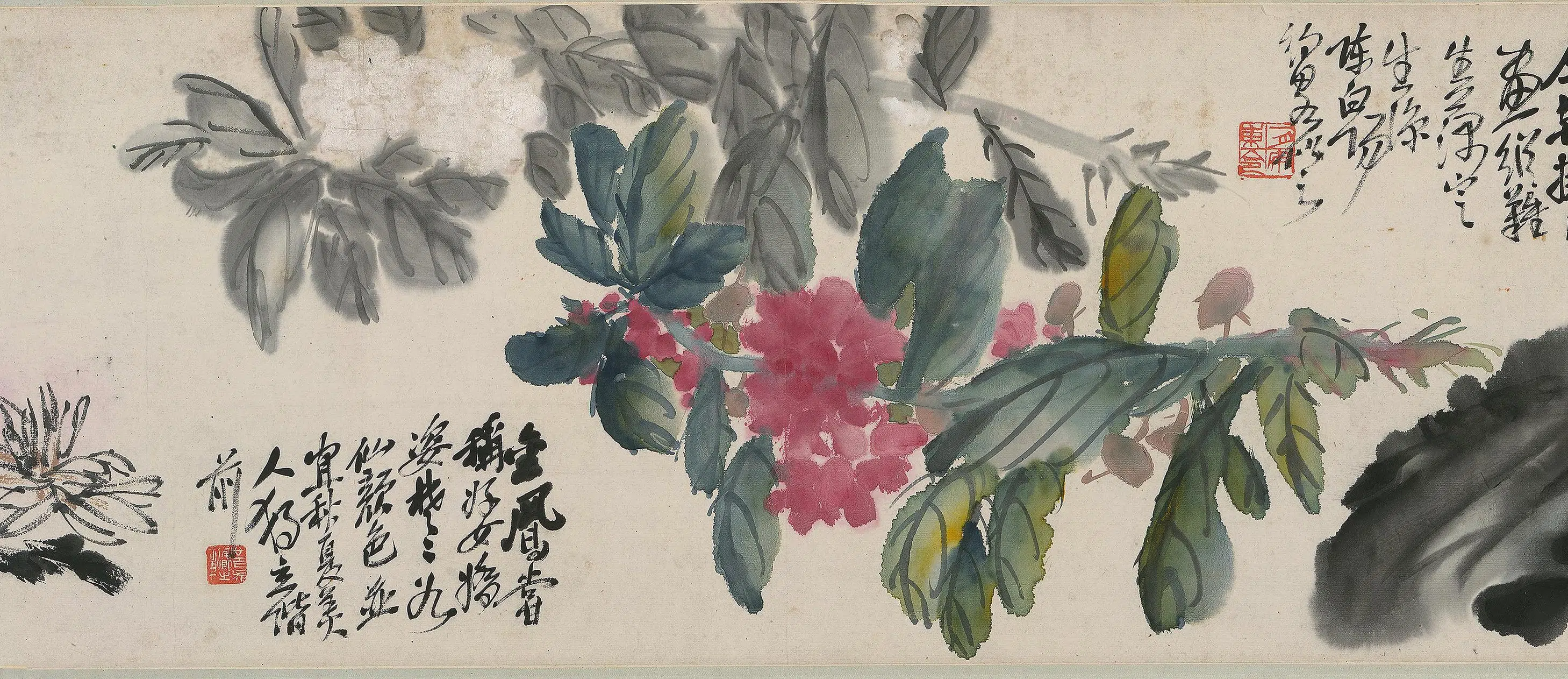 清代【吴昌硕】《花卉蔬果卷》 第10张